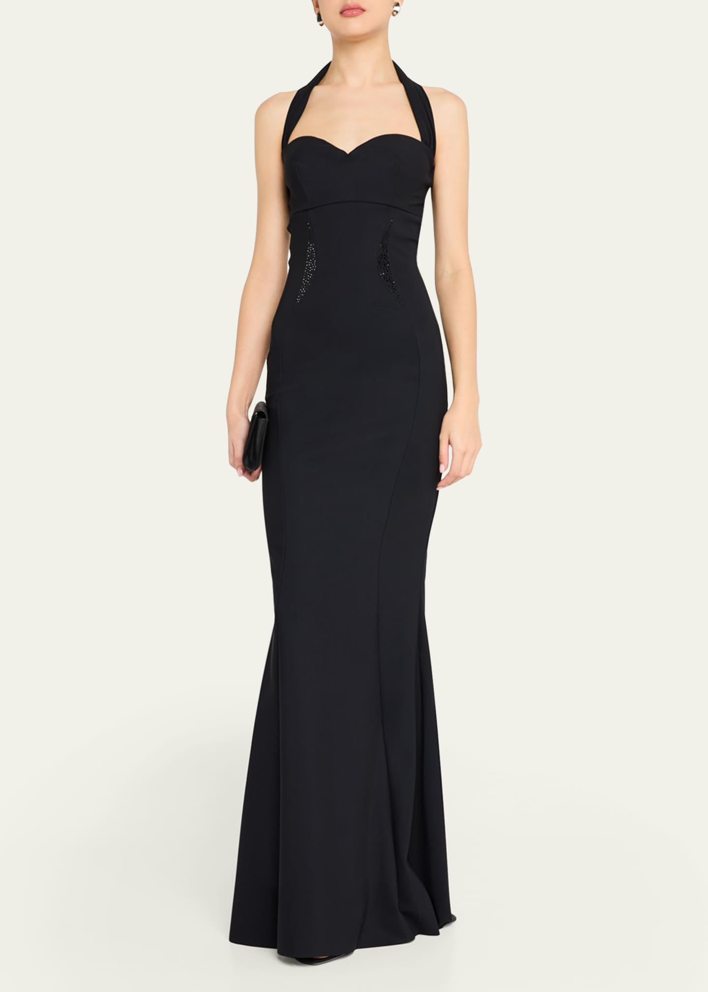 Chiara Boni La Petite Robe Aryas Rhinestone-Embellished Sweetheart Gown Image 4 of 5