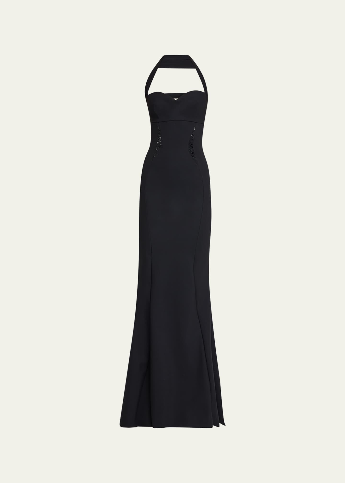 Chiara Boni La Petite Robe Aryas Rhinestone-Embellished Sweetheart Gown Image 1 of 5