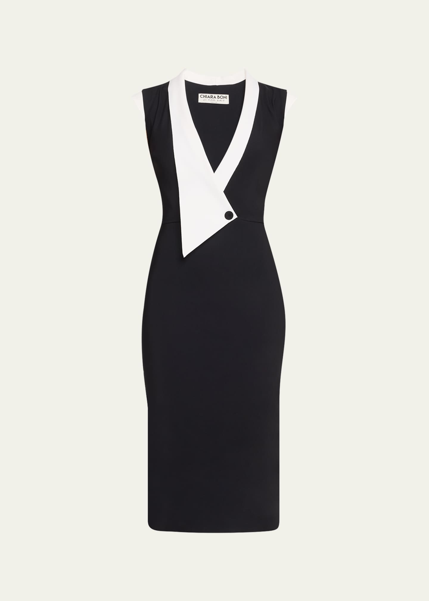 Chiara Boni La Petite Robe Sorai Deep V-Neck Sheath Dress Image 1 of 5