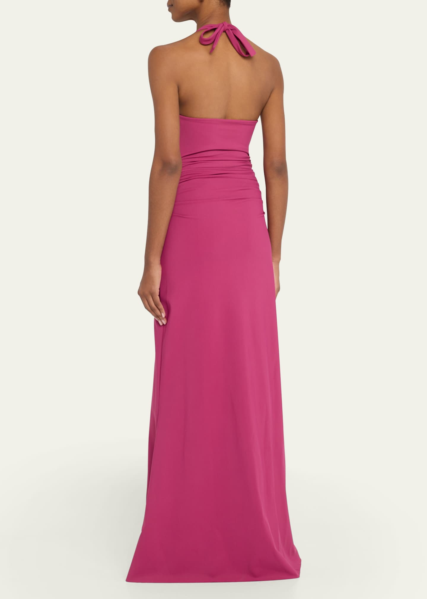Halter Stretch-Jersey Gown - Thumbnail 3