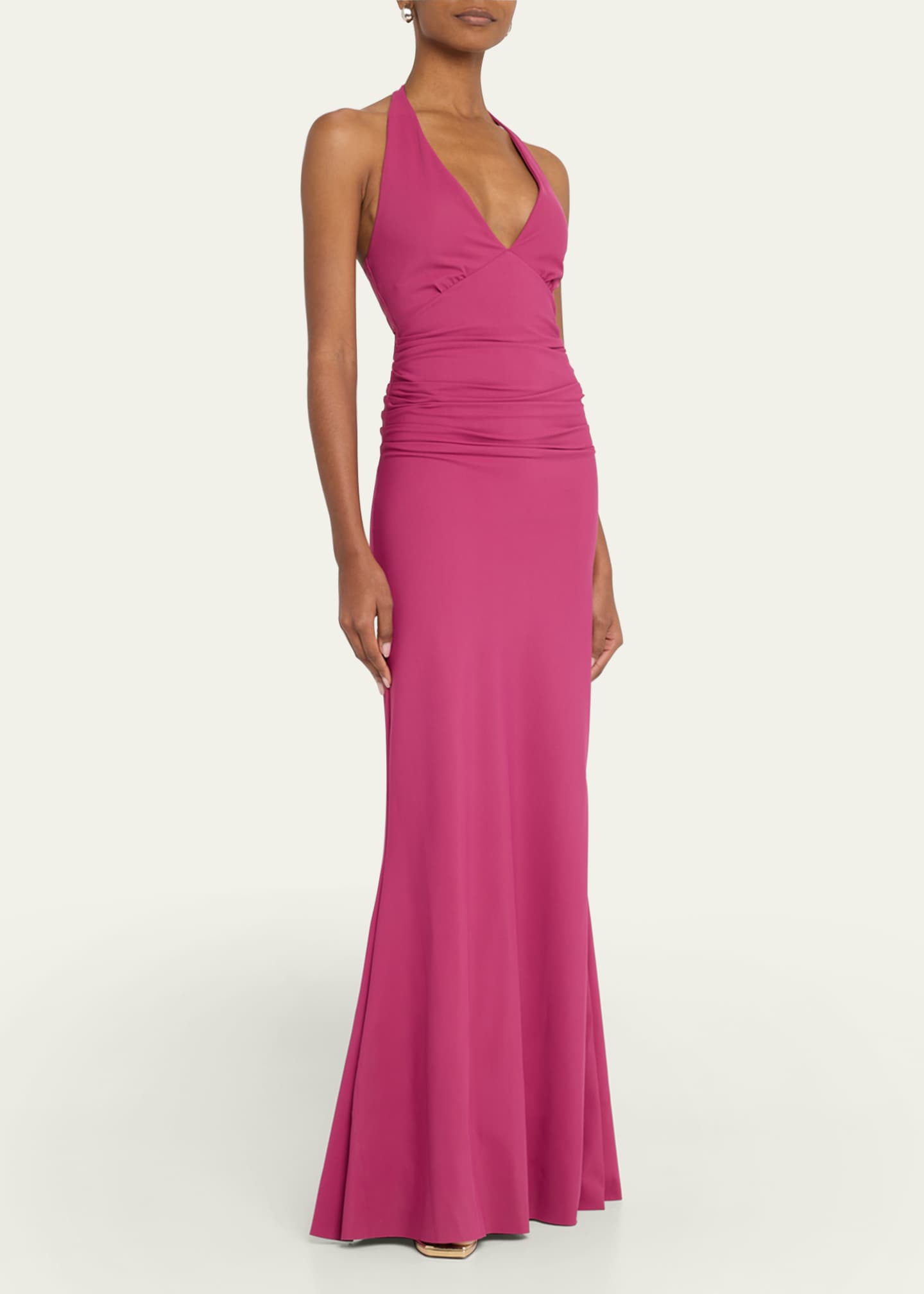 Halter Stretch-Jersey Gown - Thumbnail 4