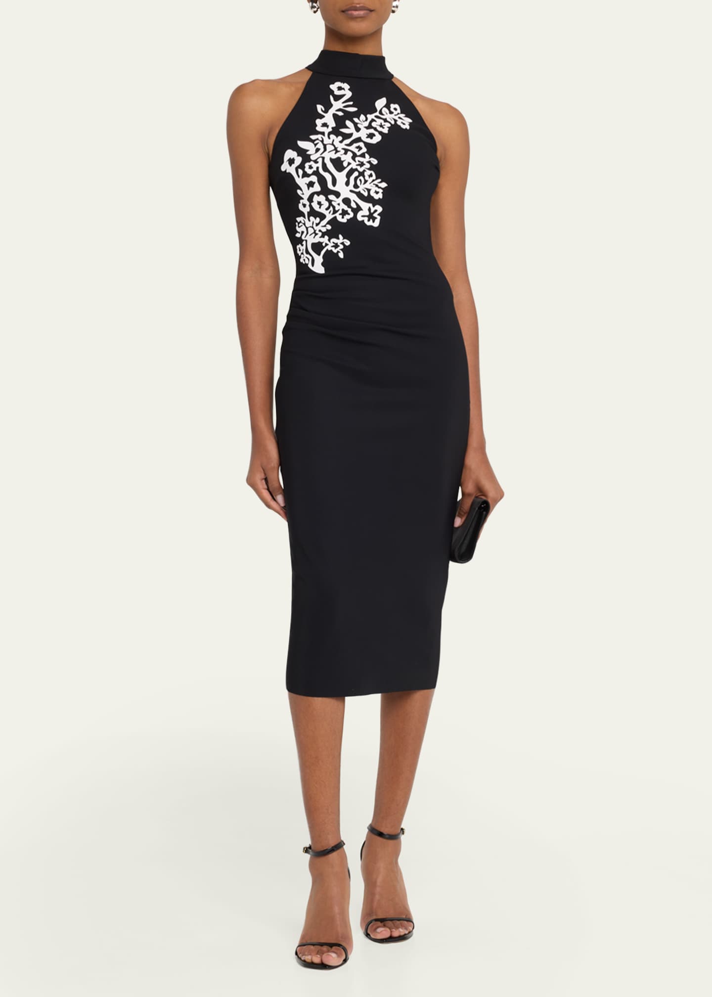 Chiara Boni La Petite Robe Kety Mock-Neck Midi Sheath Dress Image 2 of 5