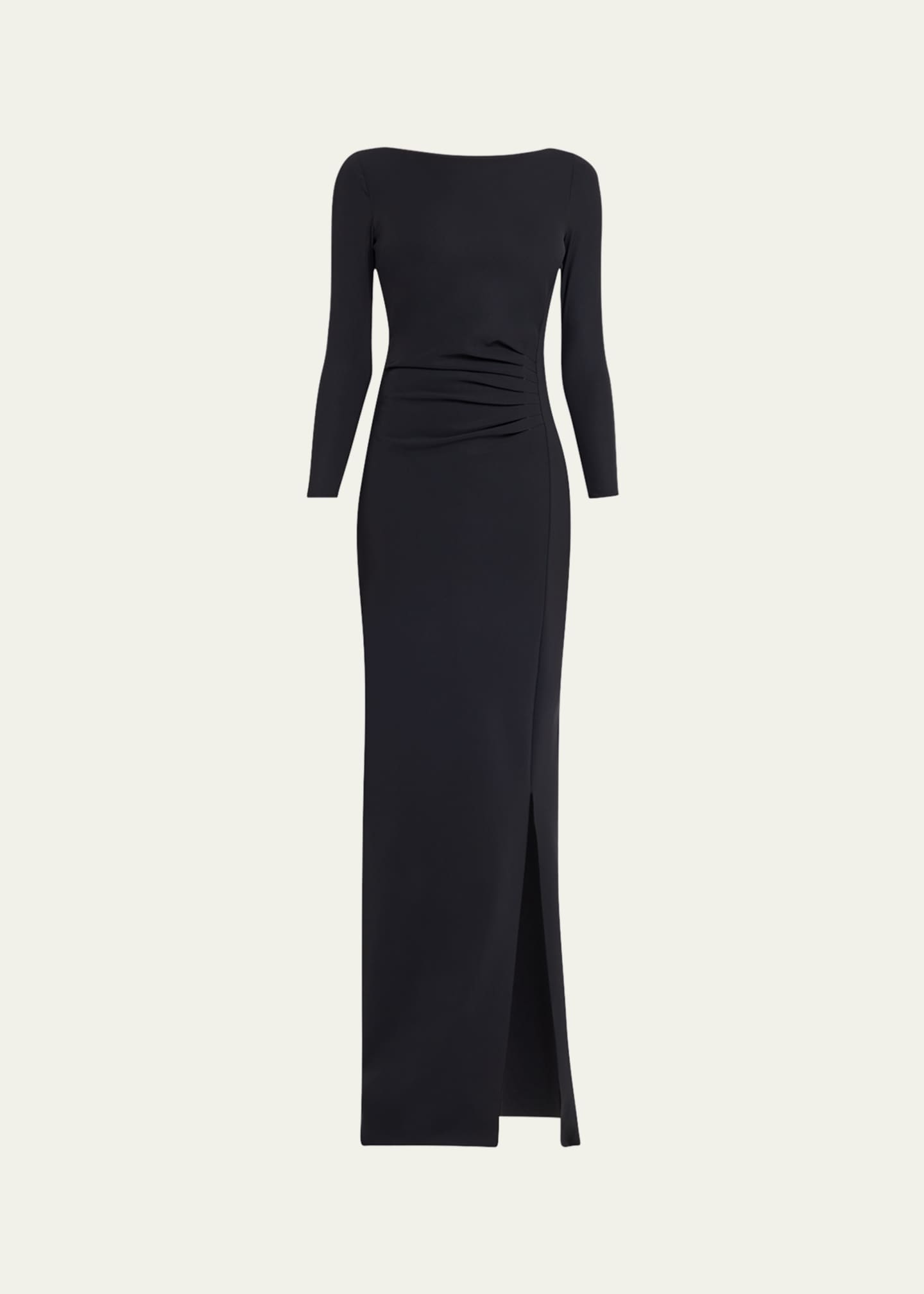 Chiara Boni La Petite Robe Brestina Bateau-Neck Bow Column Gown Image 1 of 5