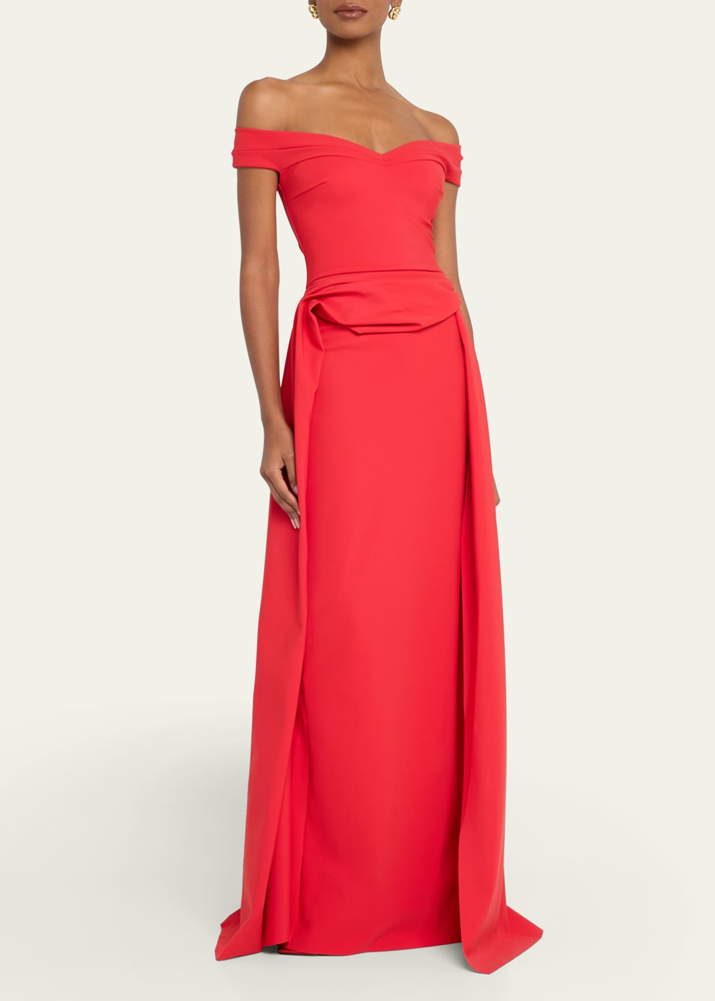 Chiara Boni La Petite Robe Radisvi Draped Off-Shoulder Gown Image 2 of 5