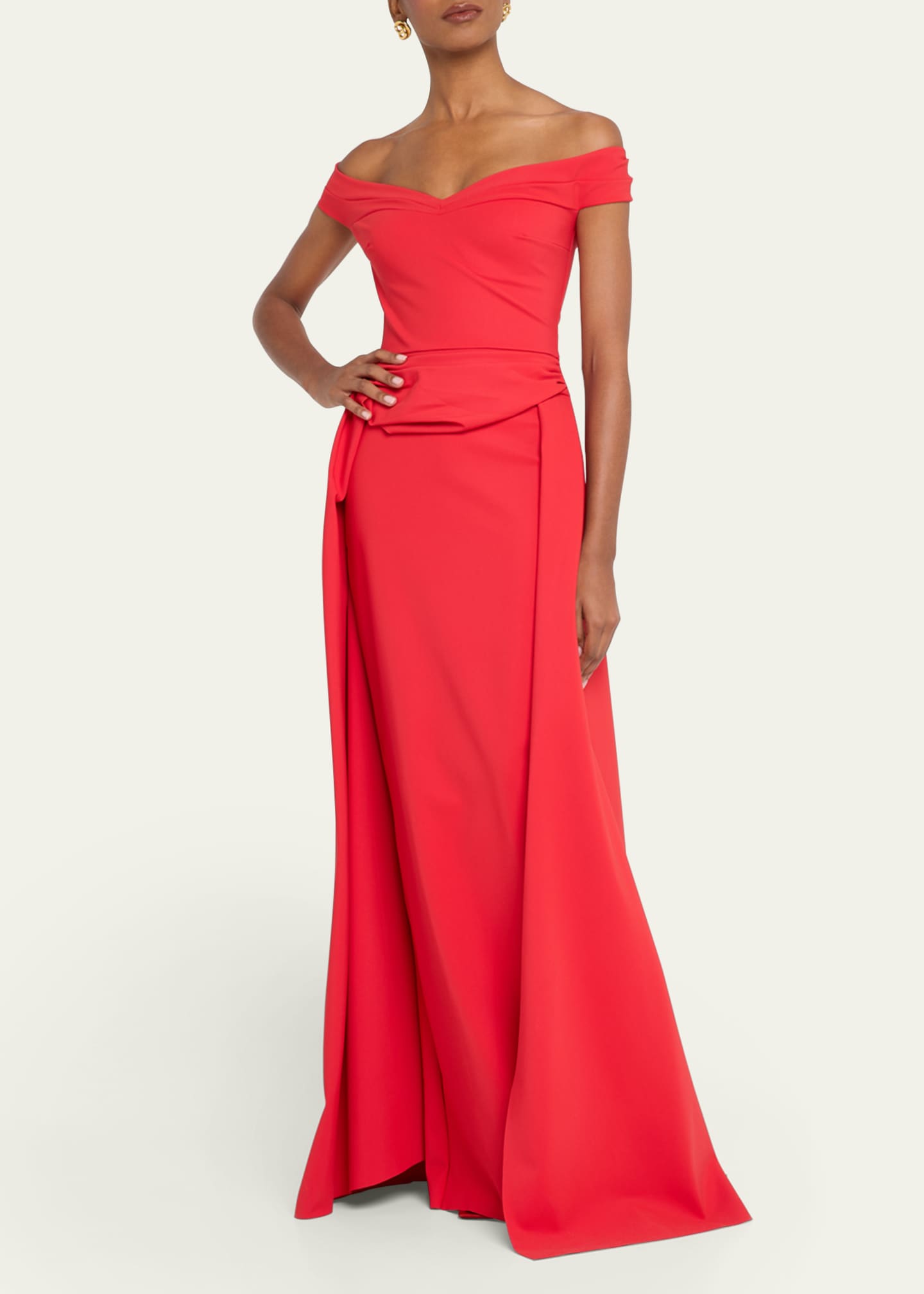 Chiara Boni La Petite Robe Radisvi Draped Off-Shoulder Gown Image 4 of 5
