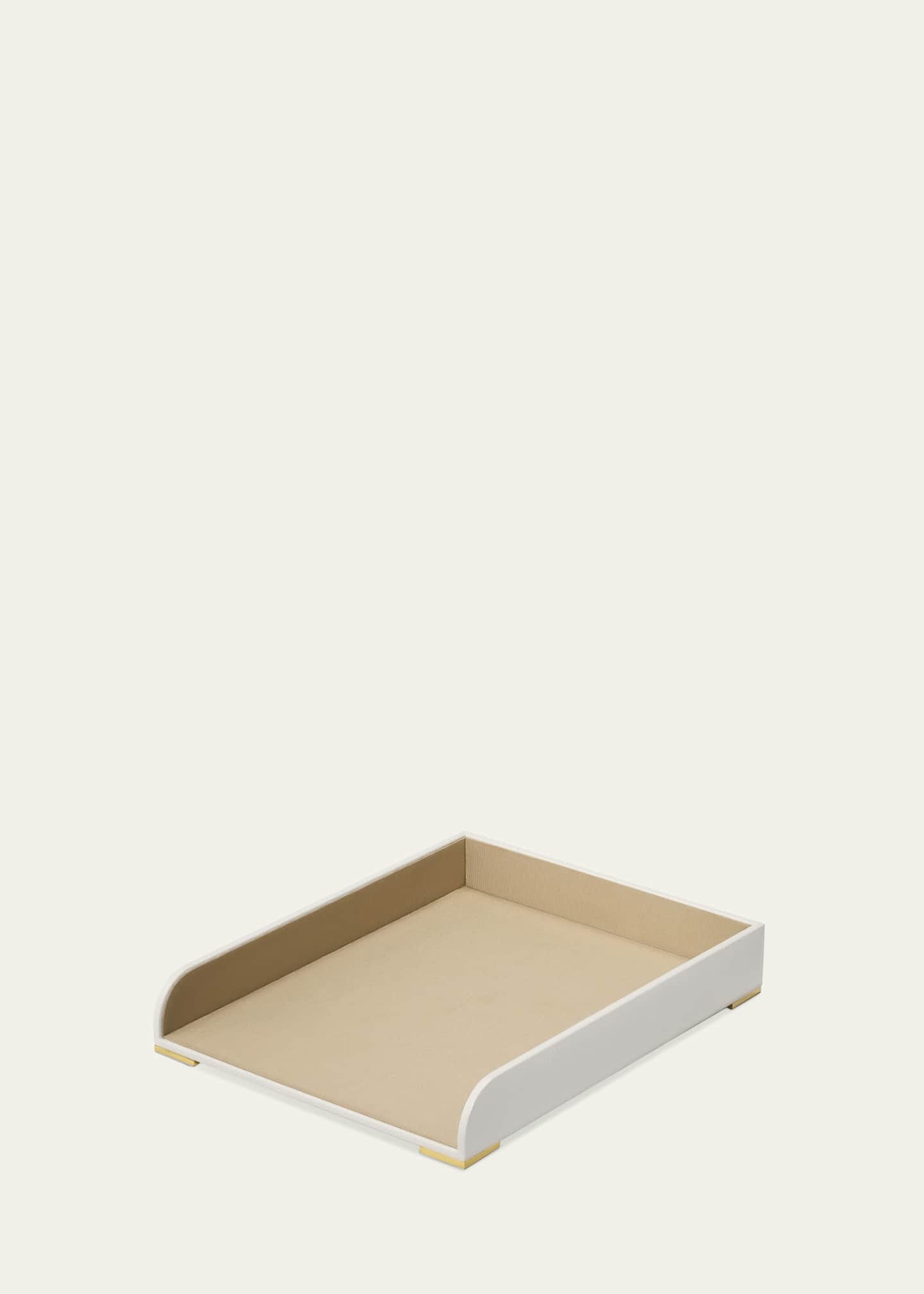 AERIN Classic Leather Paper Tray Image 2 of 2