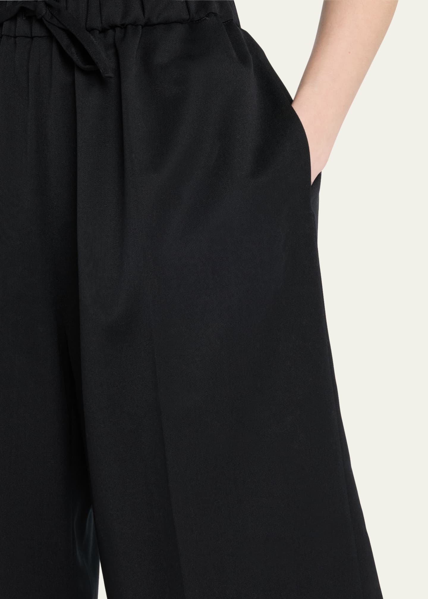 Simone Rocha Wide Leg Elasticated Long Wool Shorts Image 5 of 5