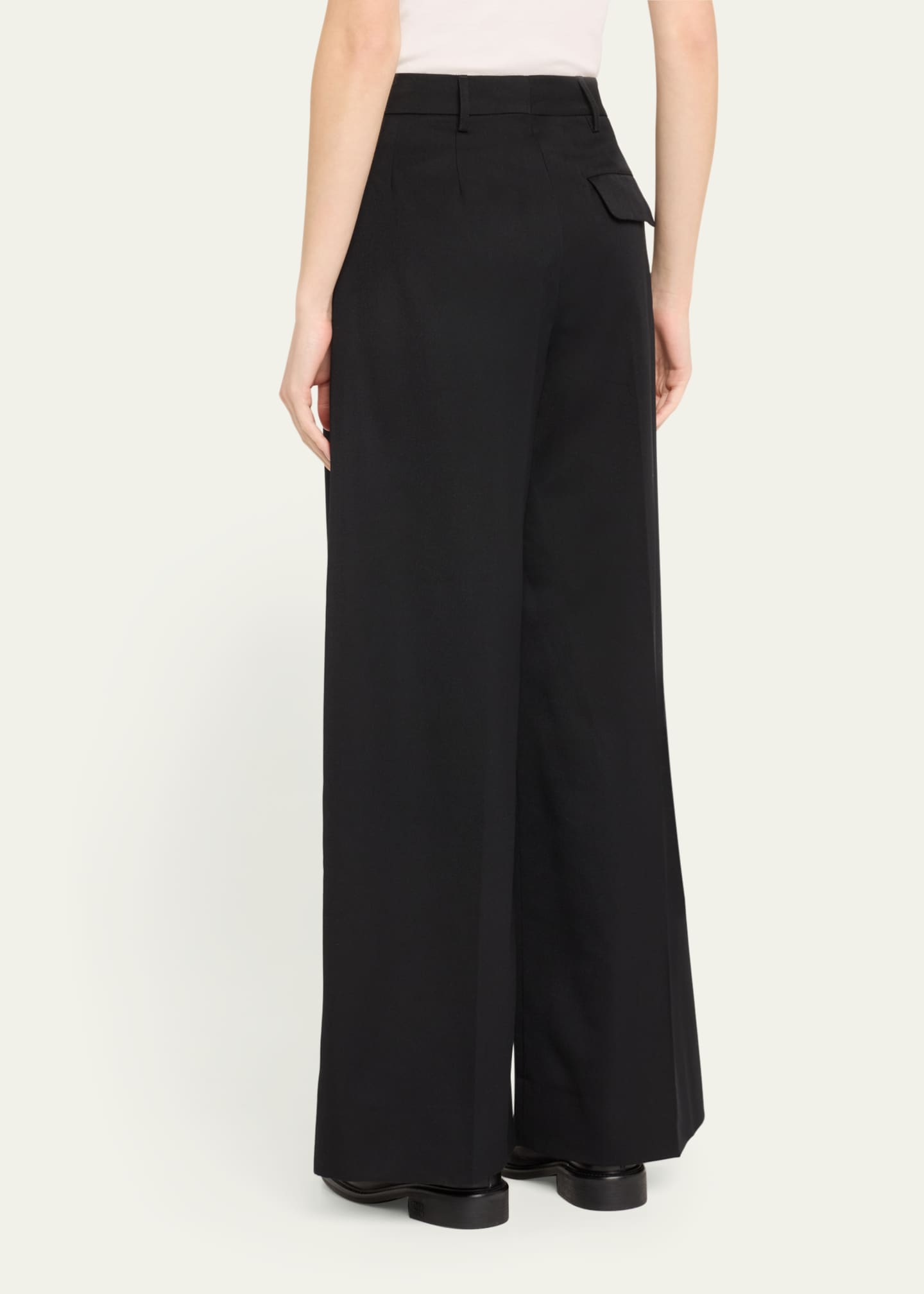 Simone Rocha Pleated Wide Leg Puddle Wool Trousers Image 3 of 5
