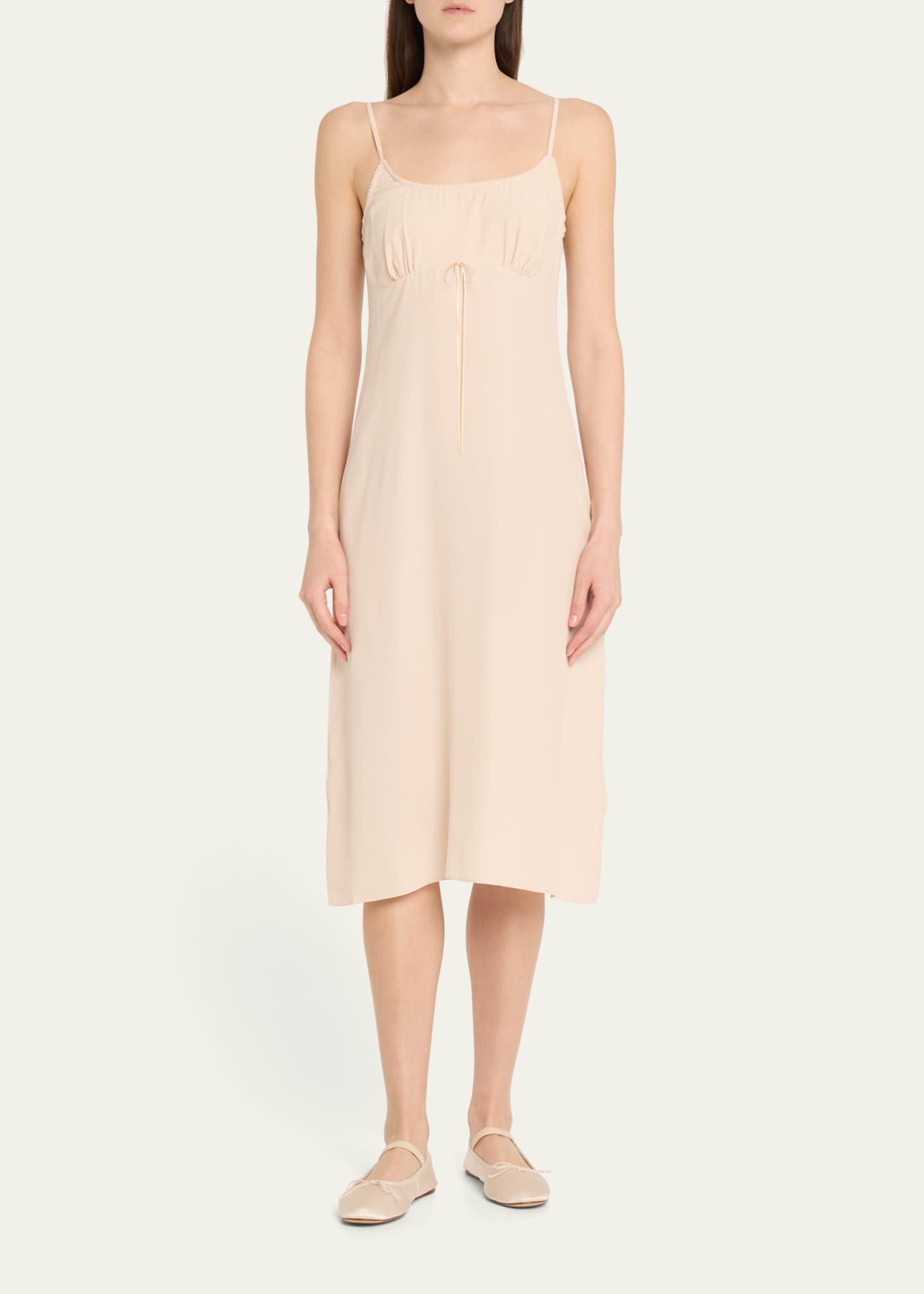 Simone Rocha Negligee Bow Midi Slip Dress Image 2 of 5