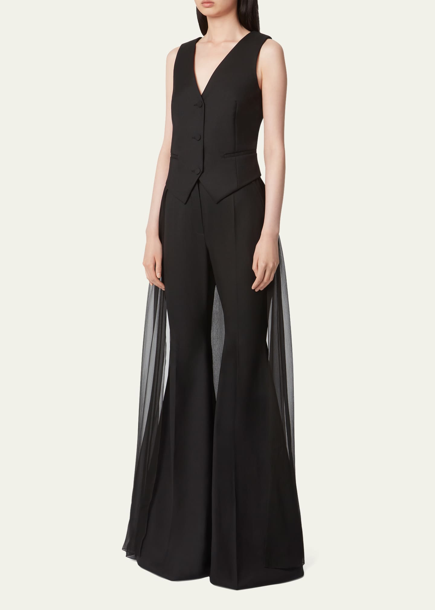 Nina Ricci Flared Wool Trousers Image 4 of 5