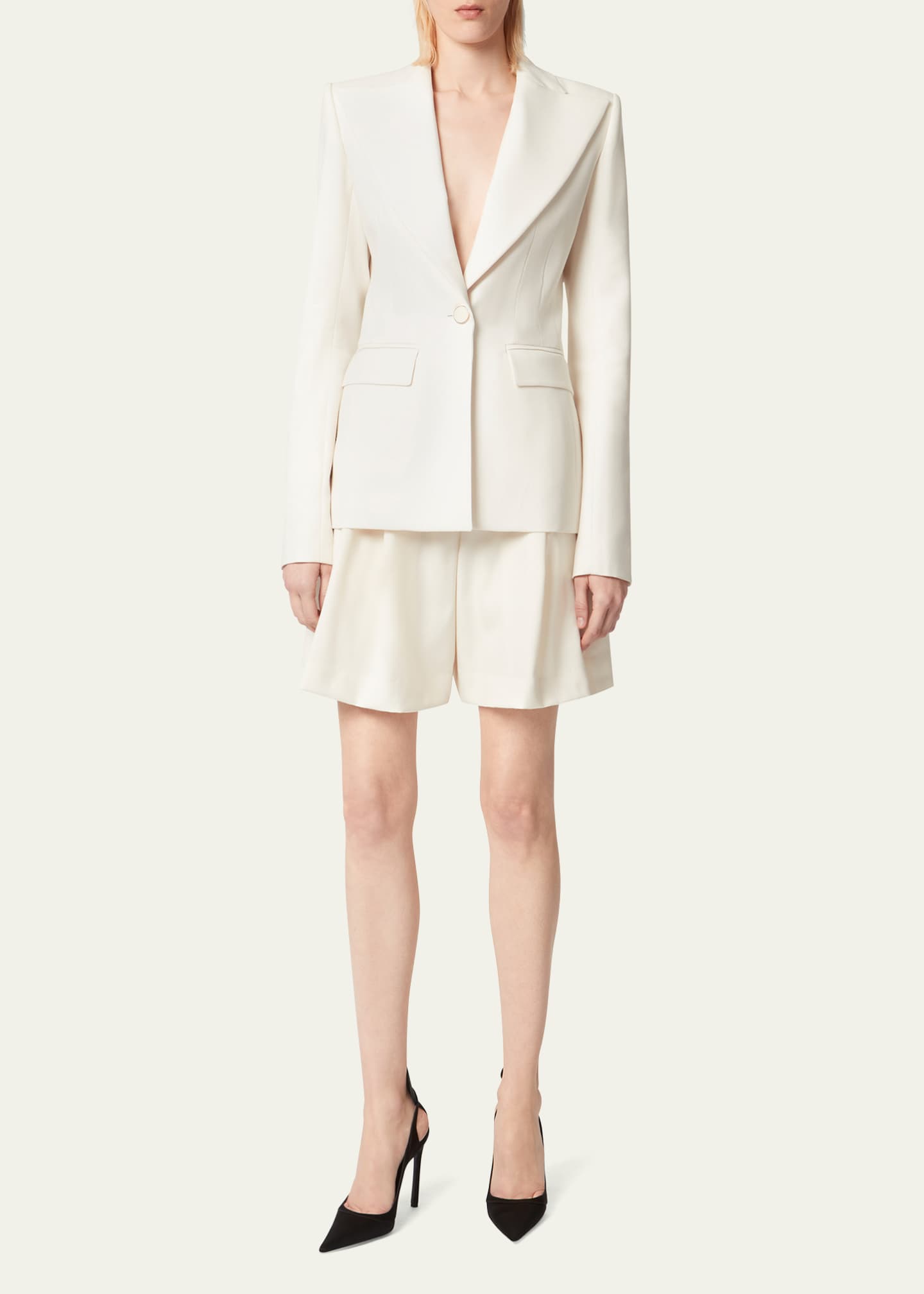 Nina Ricci High Waist Pleated Shorts Image 2 of 5