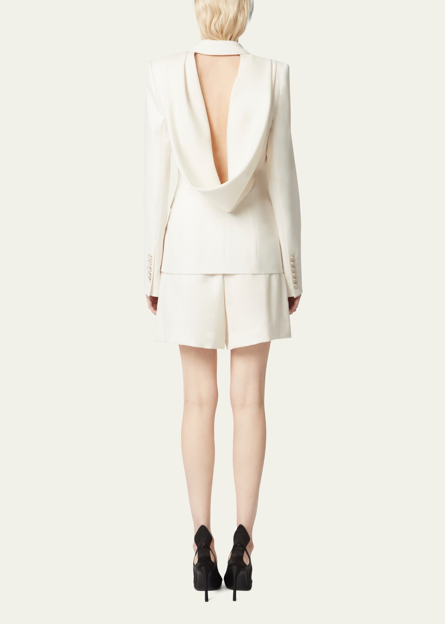 Nina Ricci High Waist Pleated Shorts Image 3 of 5