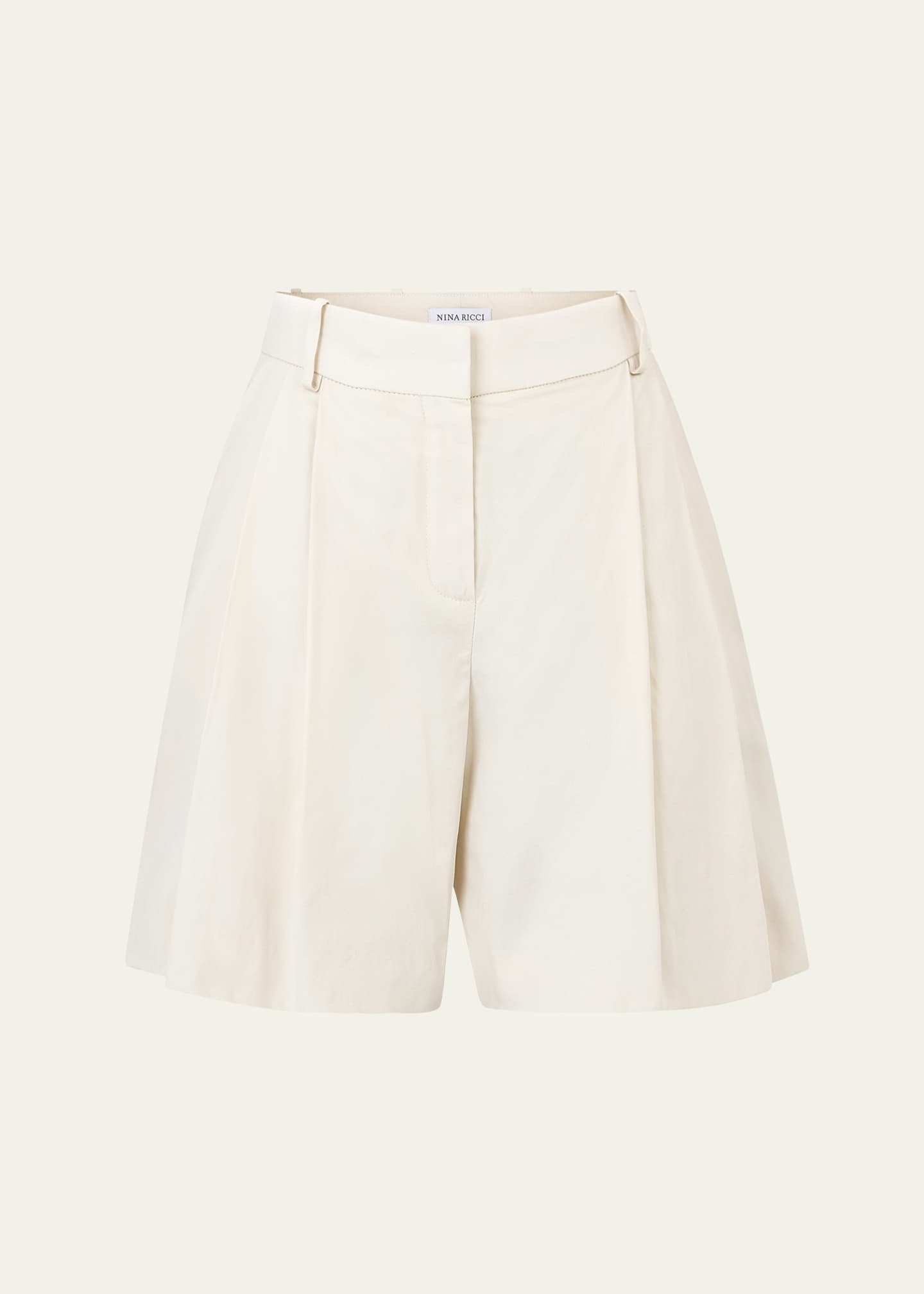 Nina Ricci High Waist Pleated Shorts Image 1 of 5