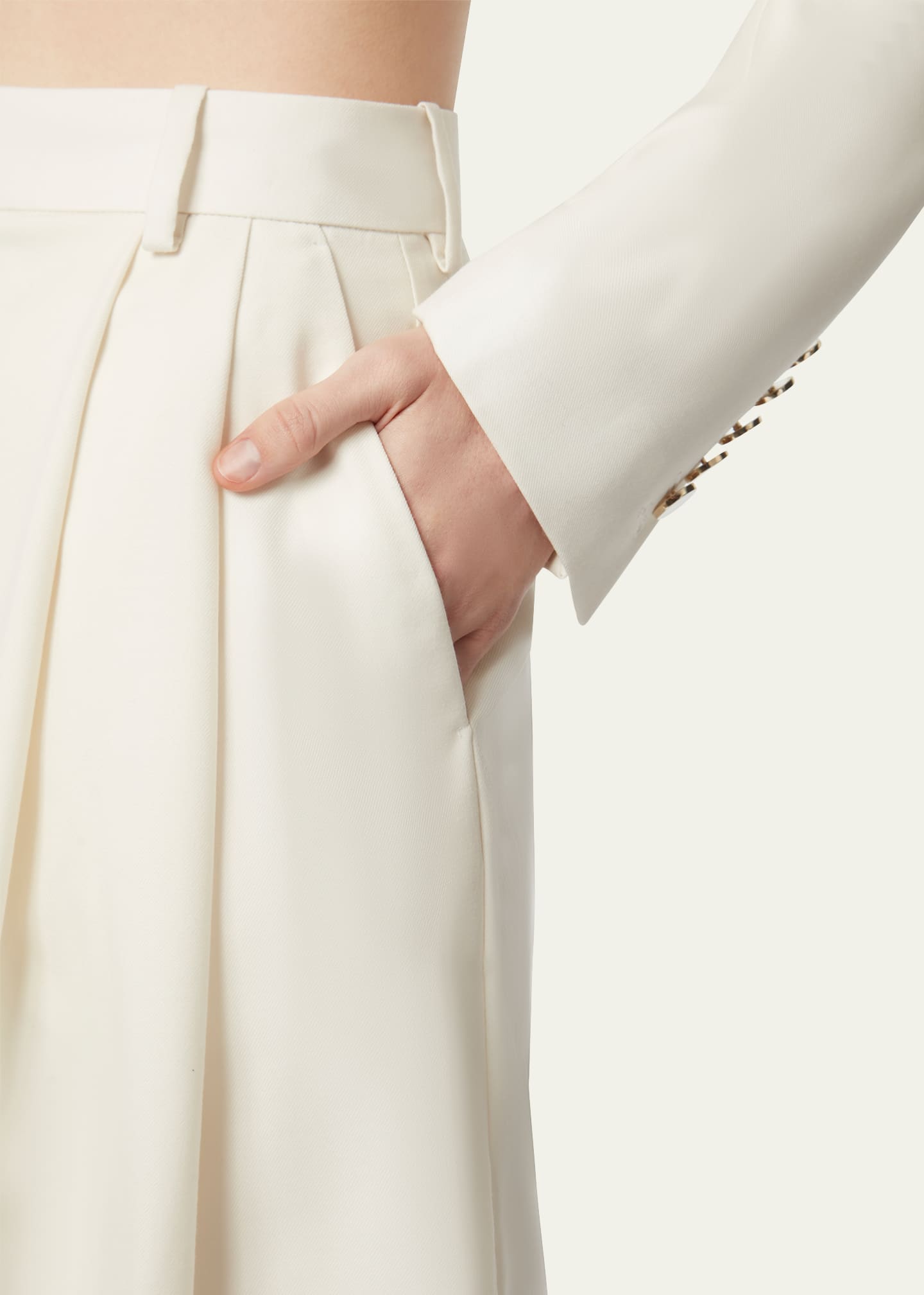 Nina Ricci High Waist Pleated Shorts Image 5 of 5