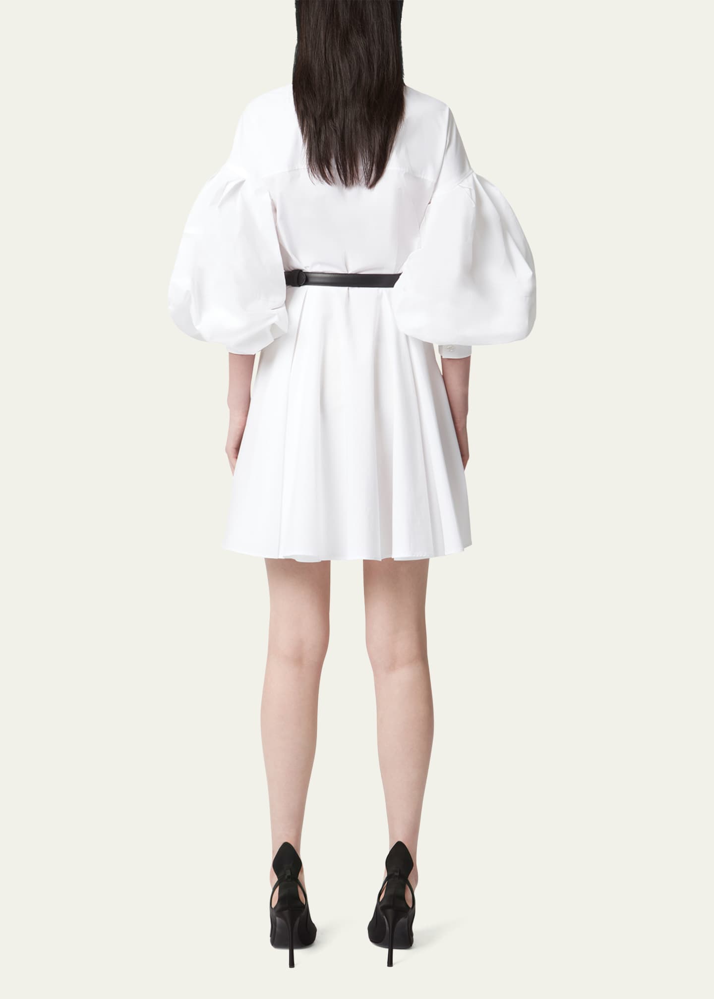 Nina Ricci Cocoon Sleeve Poplin Mini Dress Image 3 of 5