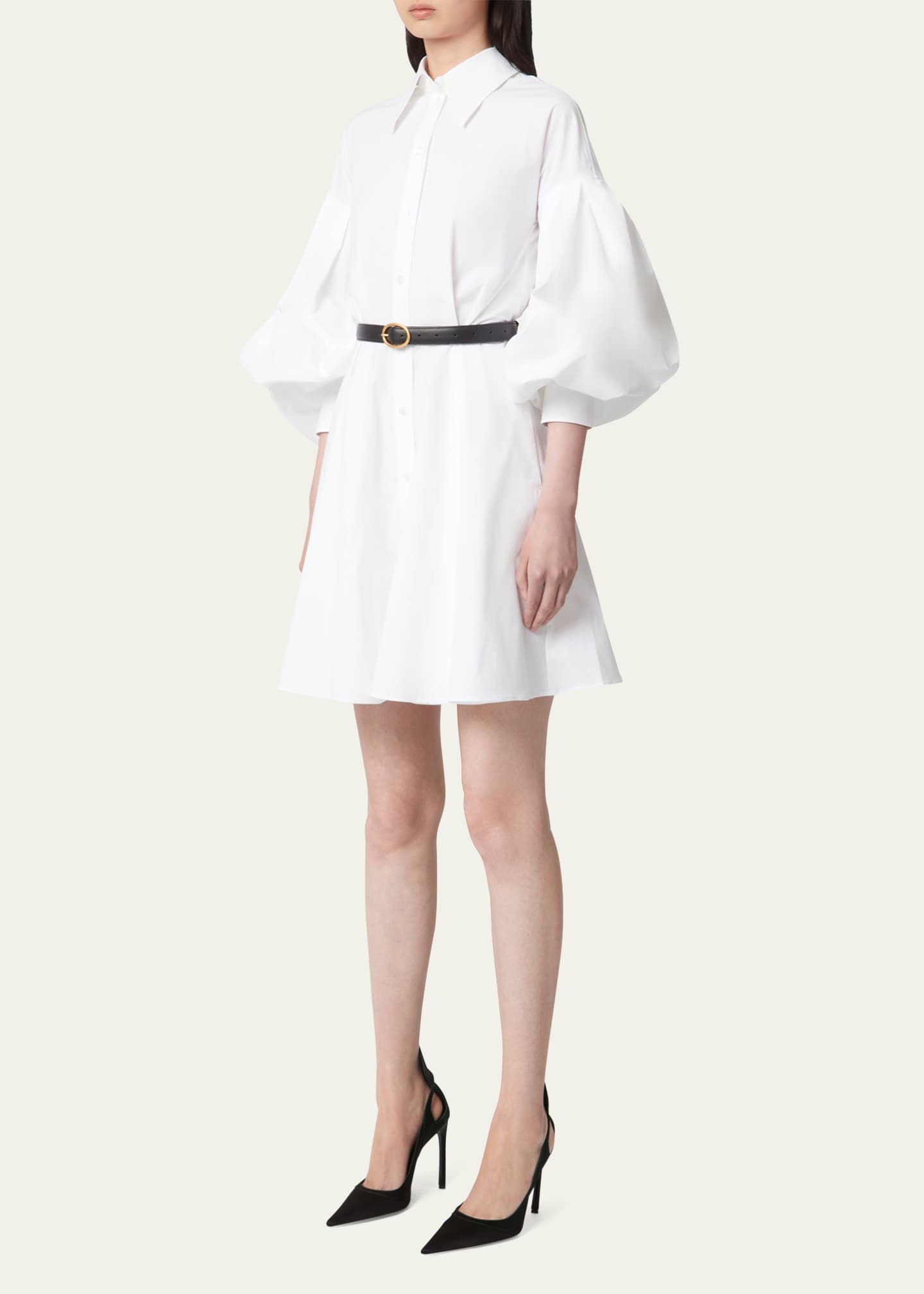 Nina Ricci Cocoon Sleeve Poplin Mini Dress Image 4 of 5