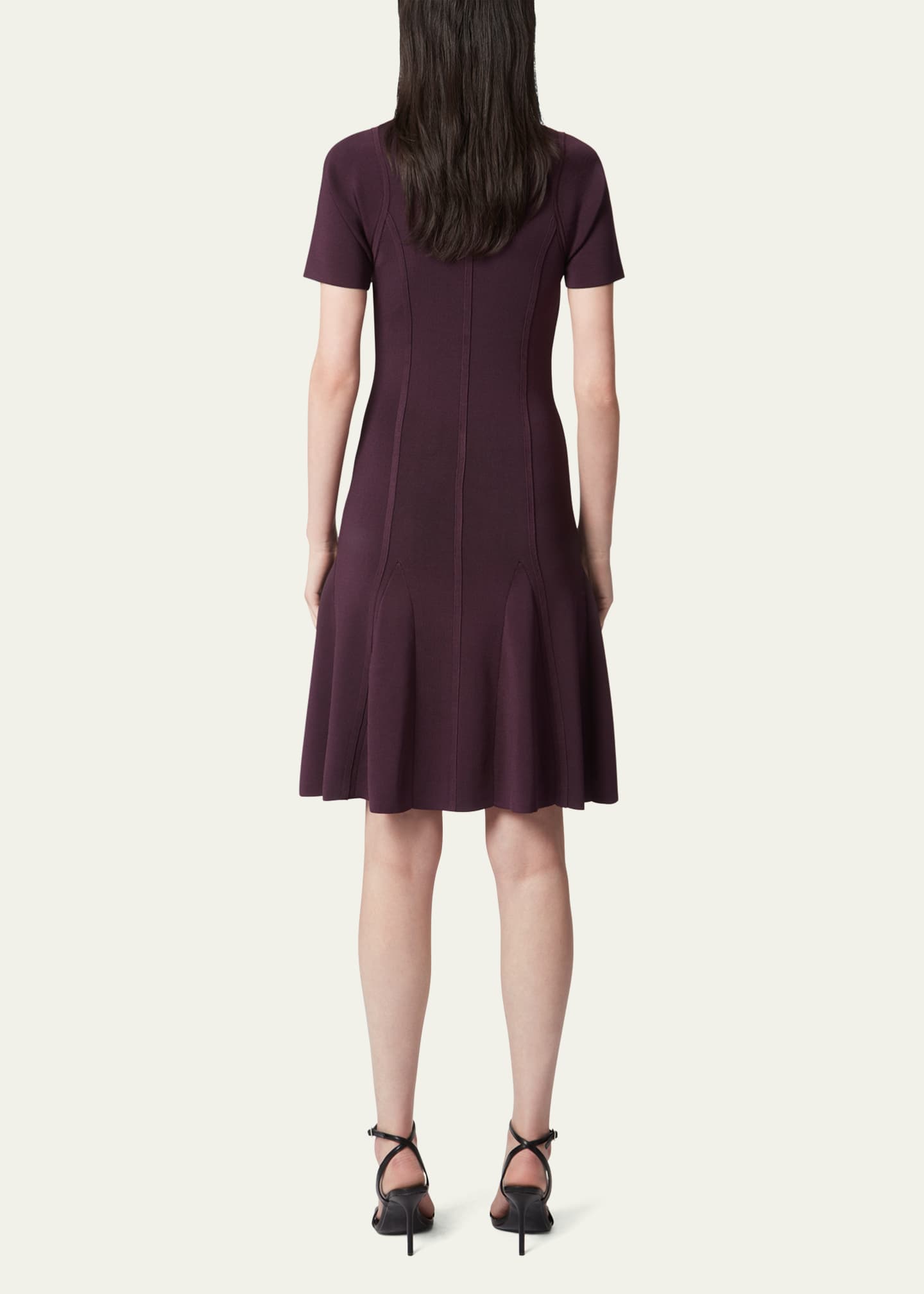 Nina Ricci Corset Round Collar Peplum Mini Dress Image 3 of 5