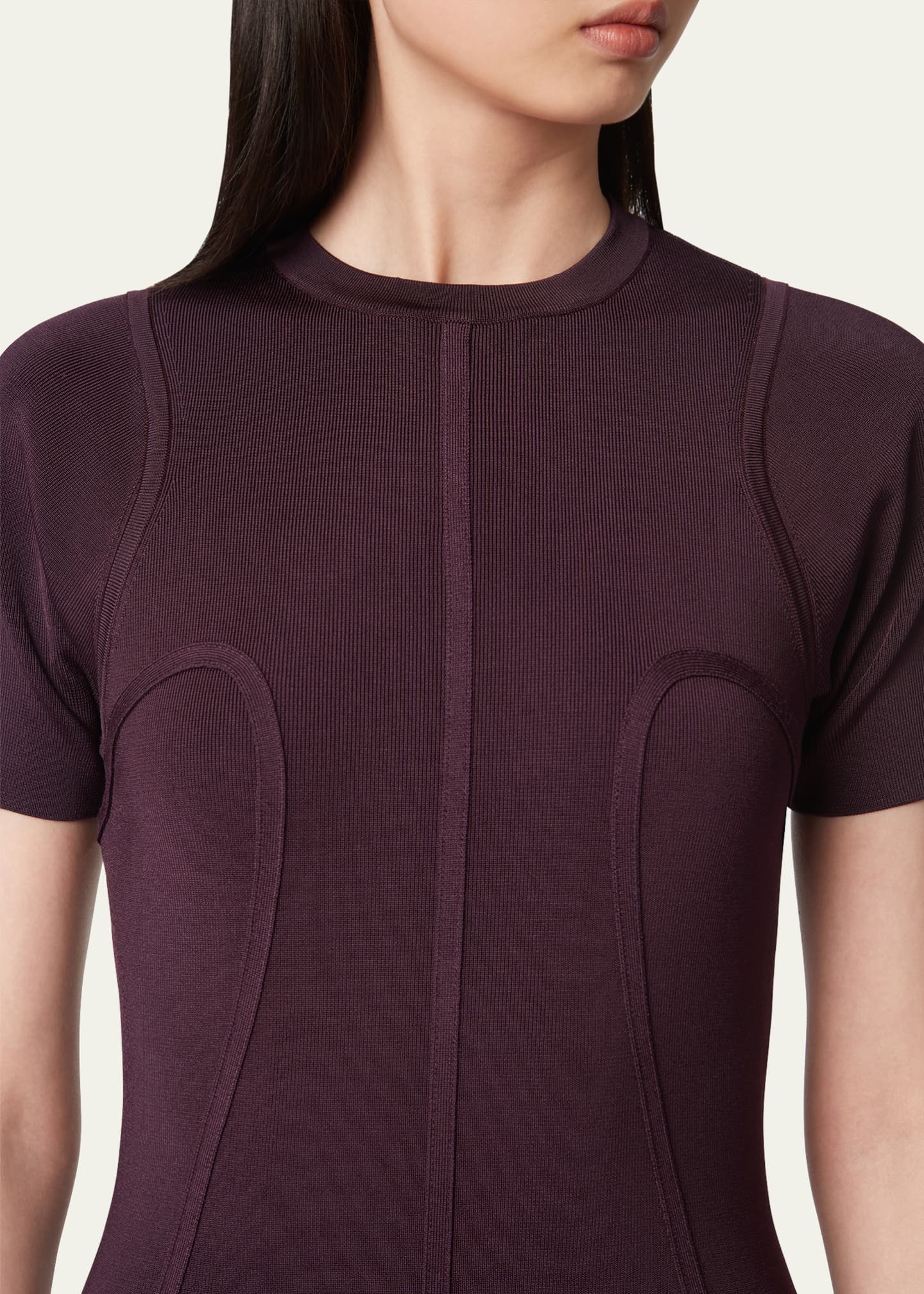 Nina Ricci Corset Round Collar Peplum Mini Dress Image 5 of 5