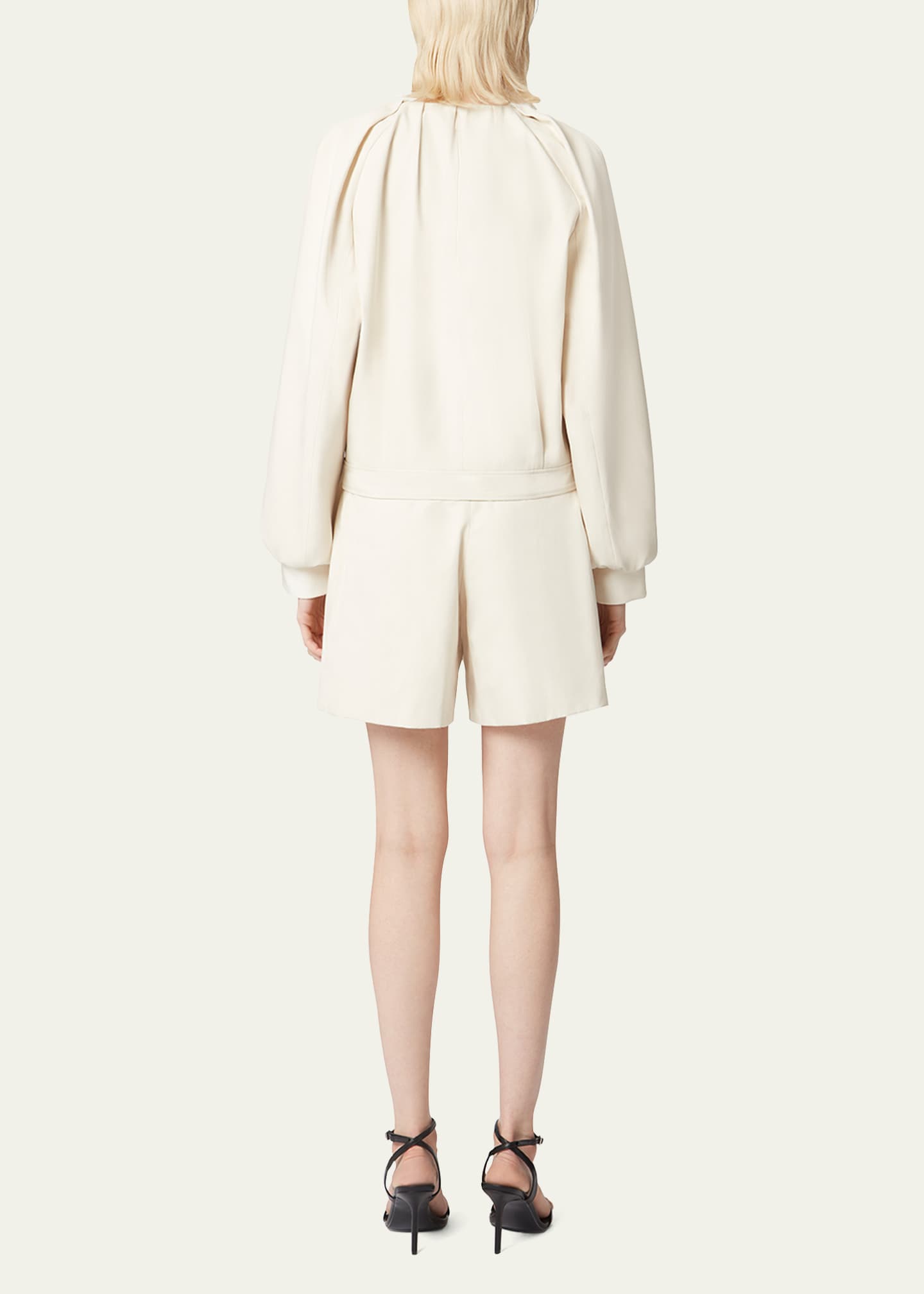 Nina Ricci Cropped Canvas Bomber Jacket Image 3 of 5
