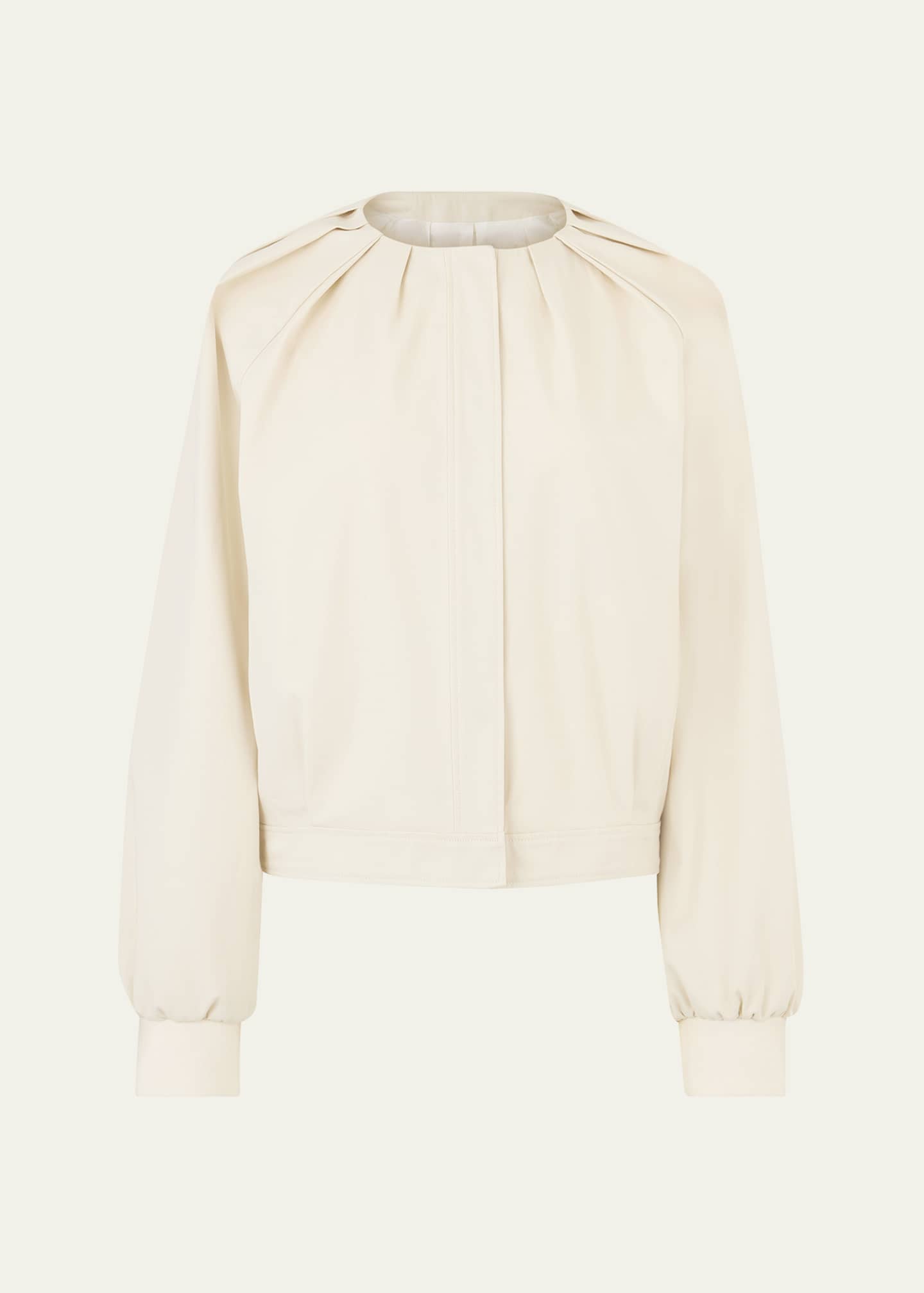 Nina Ricci Cropped Canvas Bomber Jacket Image 1 of 5