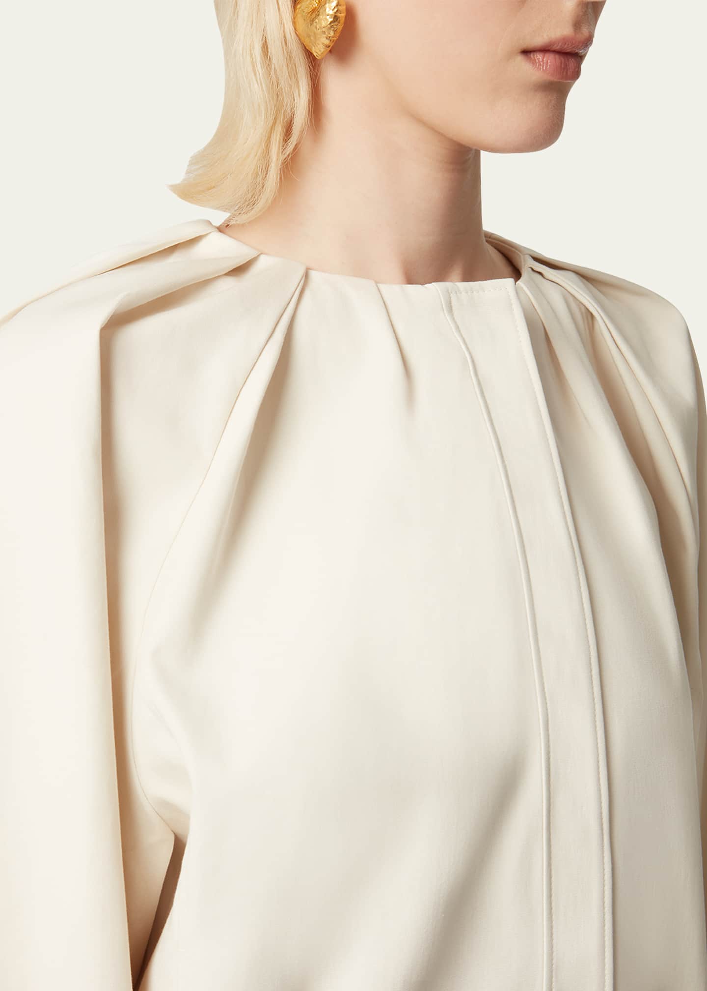 Nina Ricci Cropped Canvas Bomber Jacket Image 5 of 5