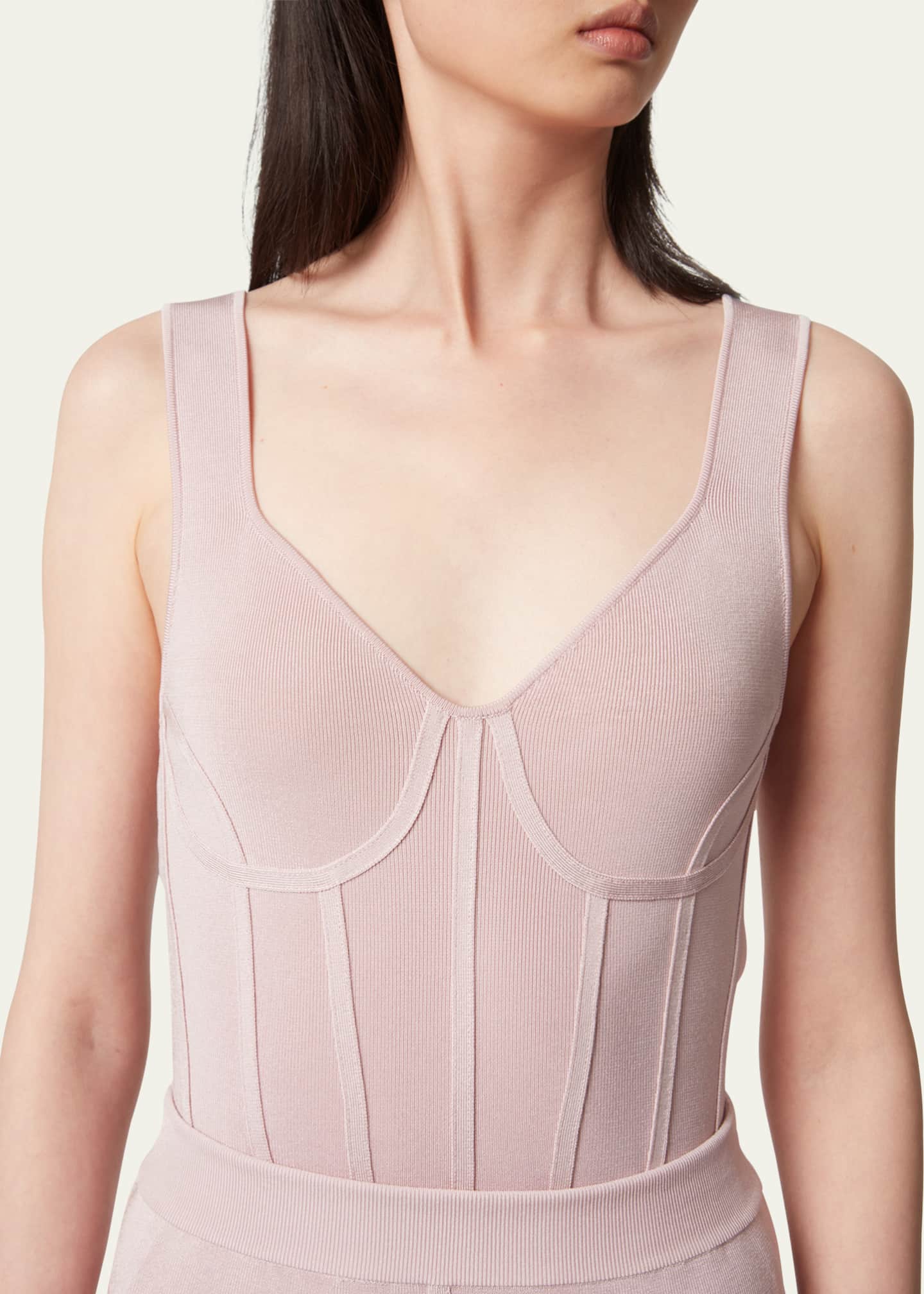 Nina Ricci Sleeveless Corset Knit Tubular Top Image 5 of 5