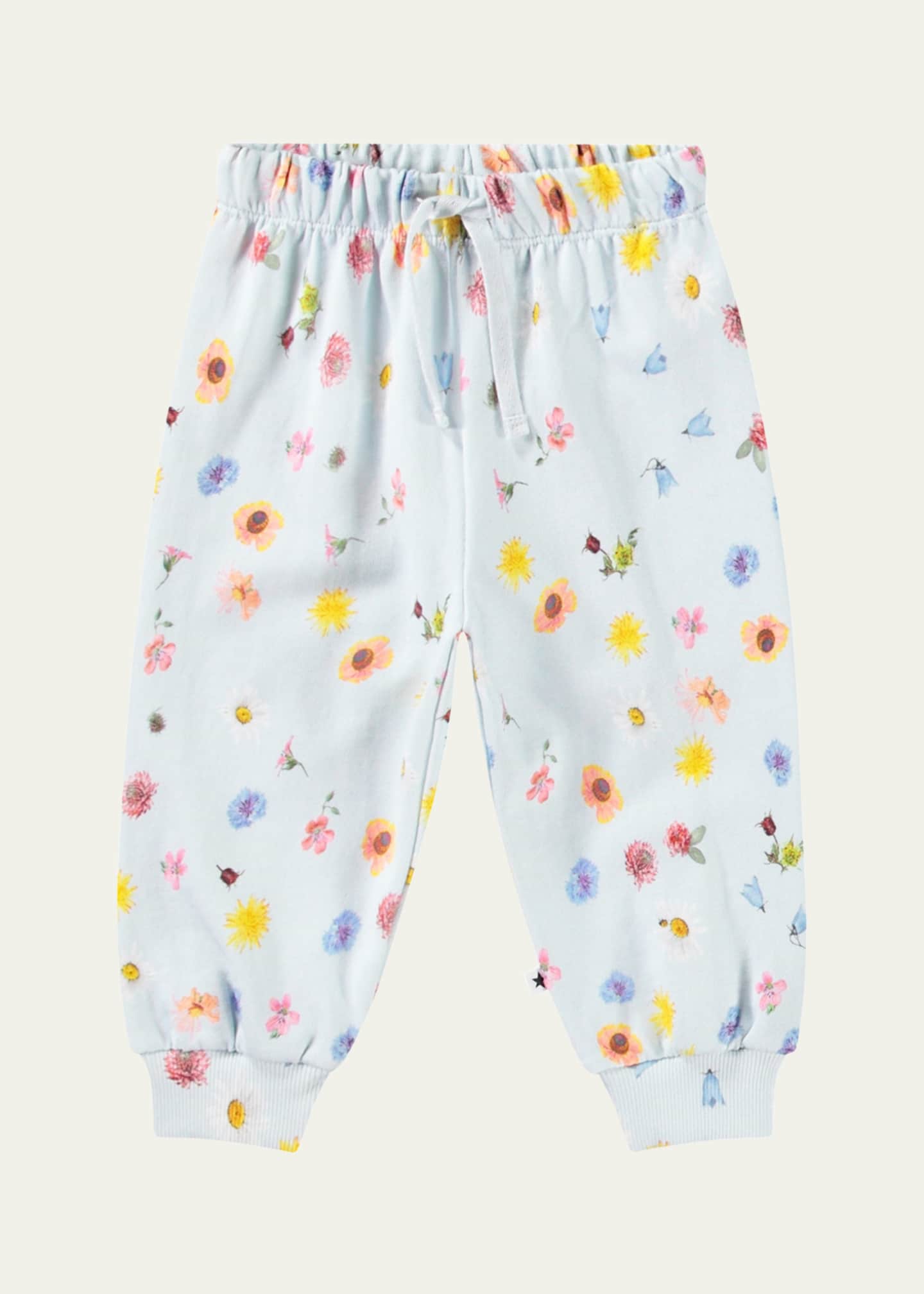 Molo Girl's Simeon Floral-Print Sweatpants, Size 6M-2 Image 1 of 3