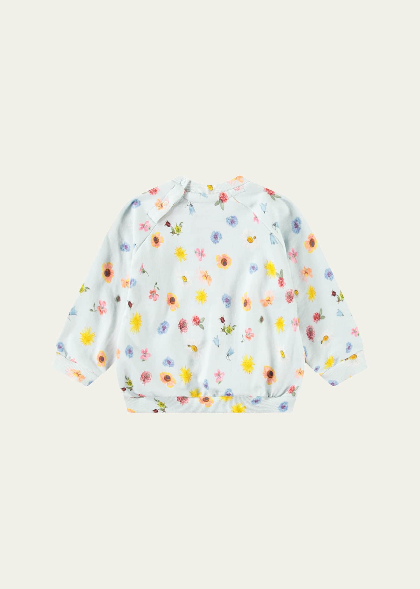 Molo Girl's Disc Floral-Print Sweatshirt, Size 3M-2 Image 2 of 3