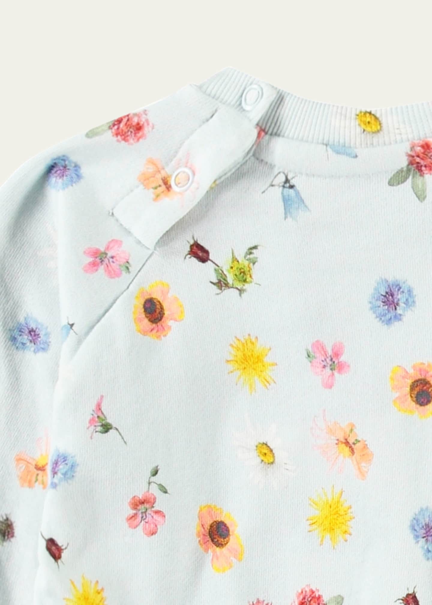 Molo Girl's Disc Floral-Print Sweatshirt, Size 3M-2 Image 3 of 3