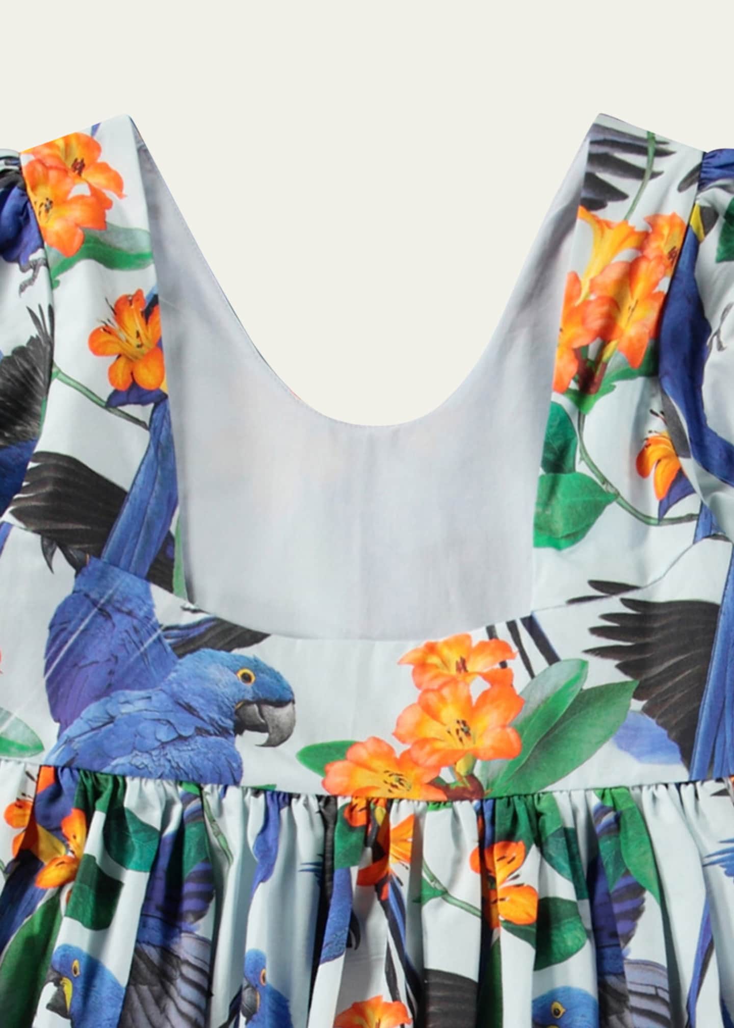 Molo Girl's Camilo Tropical-Print Dress, Size 3T-6 Image 3 of 3