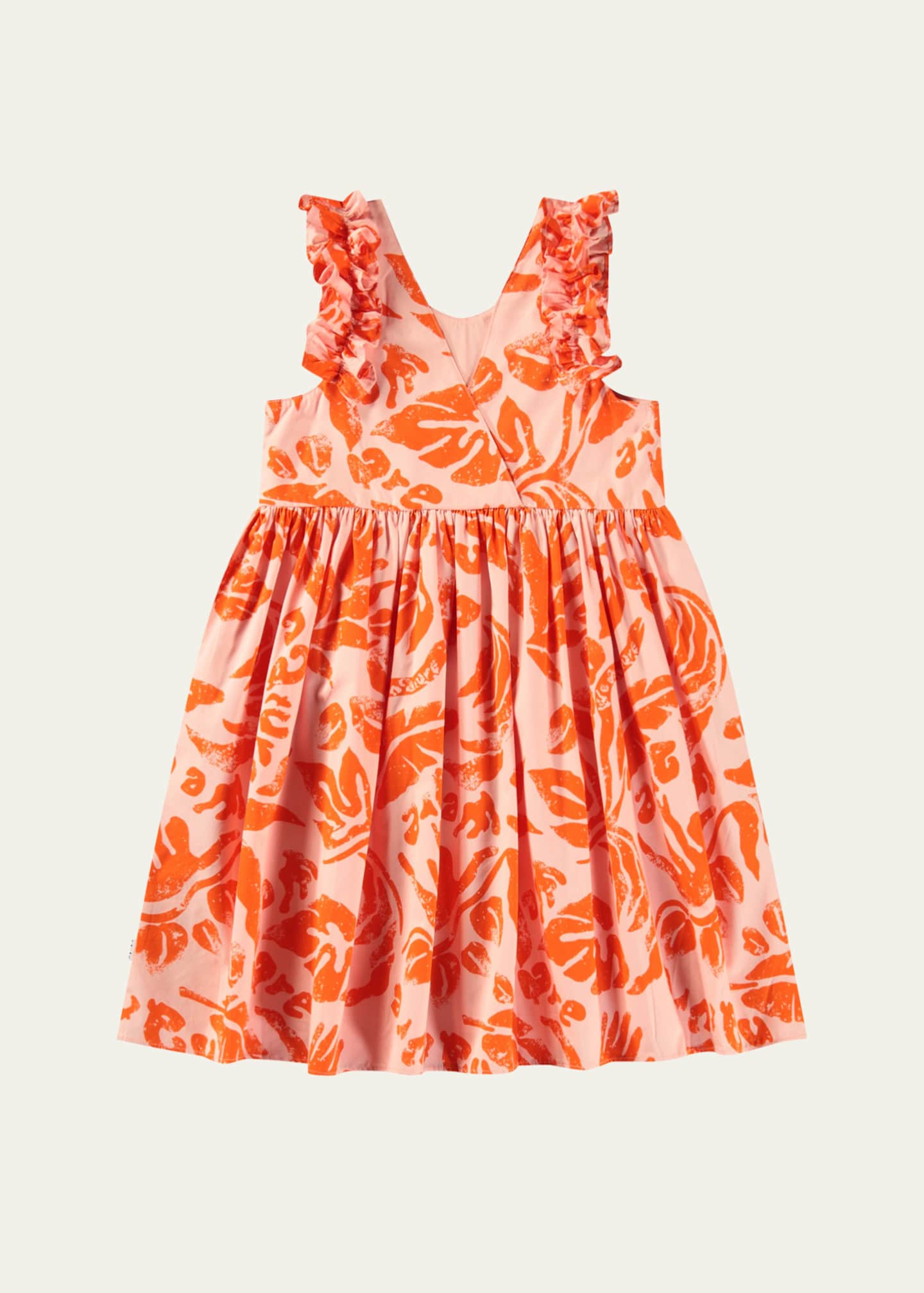 Molo Girl's Cicely Tropical-Print Dress, Size 7-12 Image 2 of 3