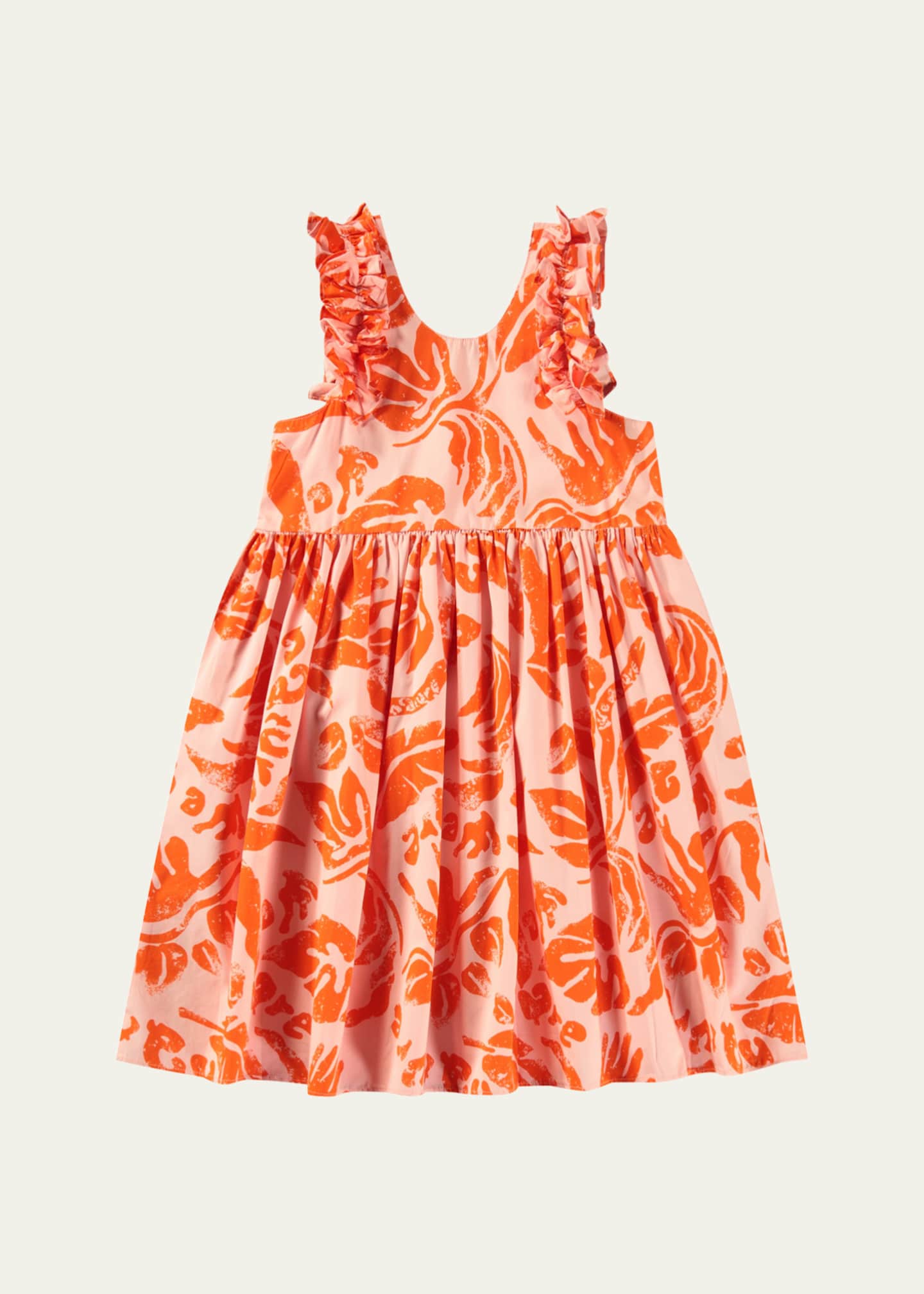 Molo Girl's Cicely Tropical-Print Dress, Size 7-12 Image 1 of 3