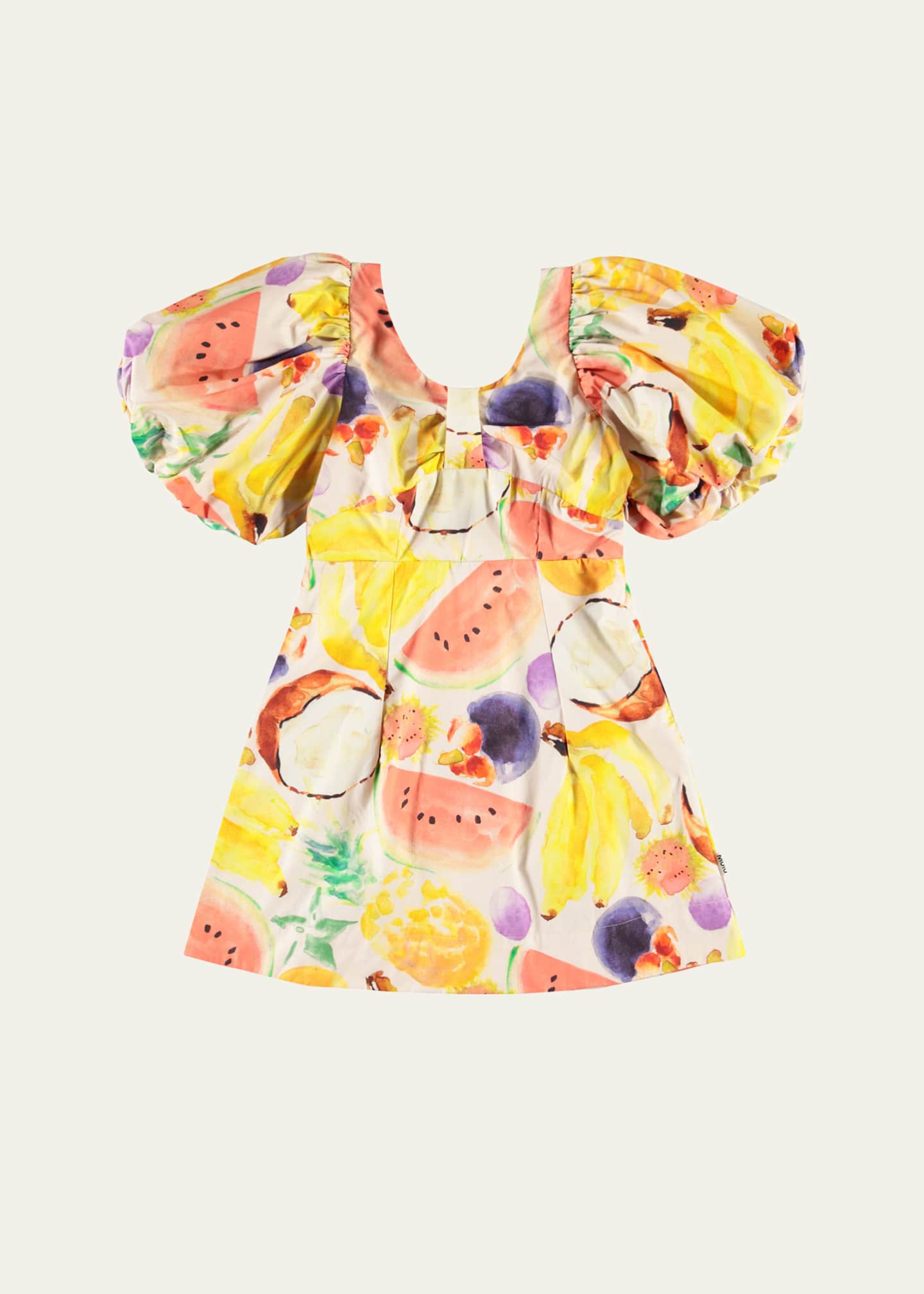 Molo Girl's Cissy Puff Sleeve Dress, Size 3T-6 Image 1 of 3
