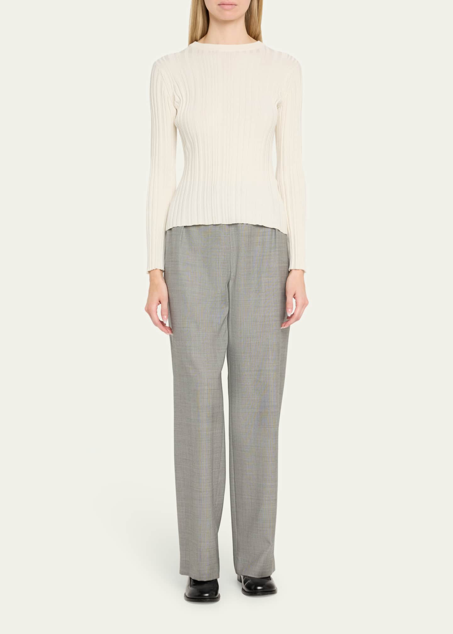 Loulou Studio Elsa Rib Long-Sleeve Top Image 2 of 5