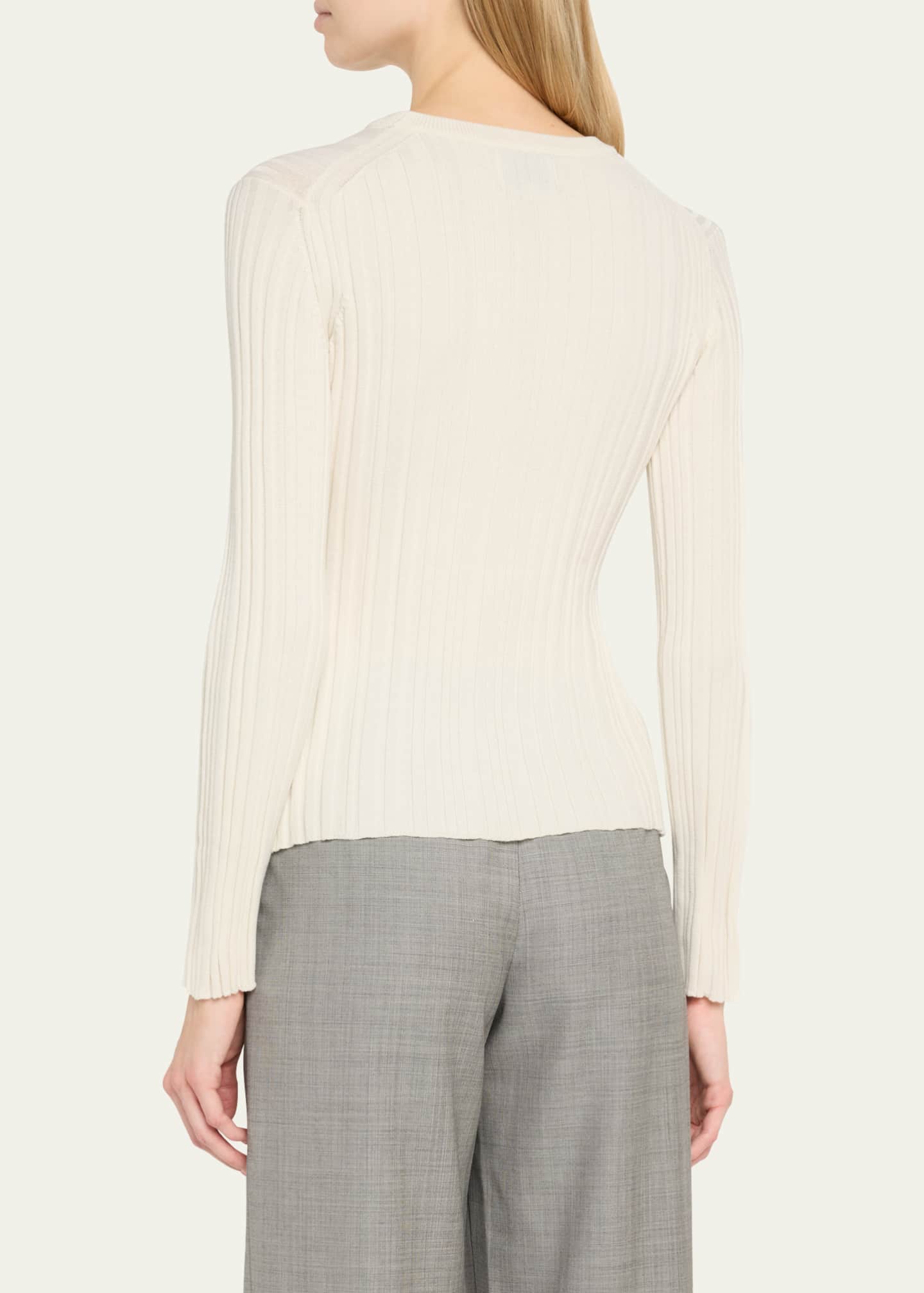 Loulou Studio Elsa Rib Long-Sleeve Top Image 3 of 5