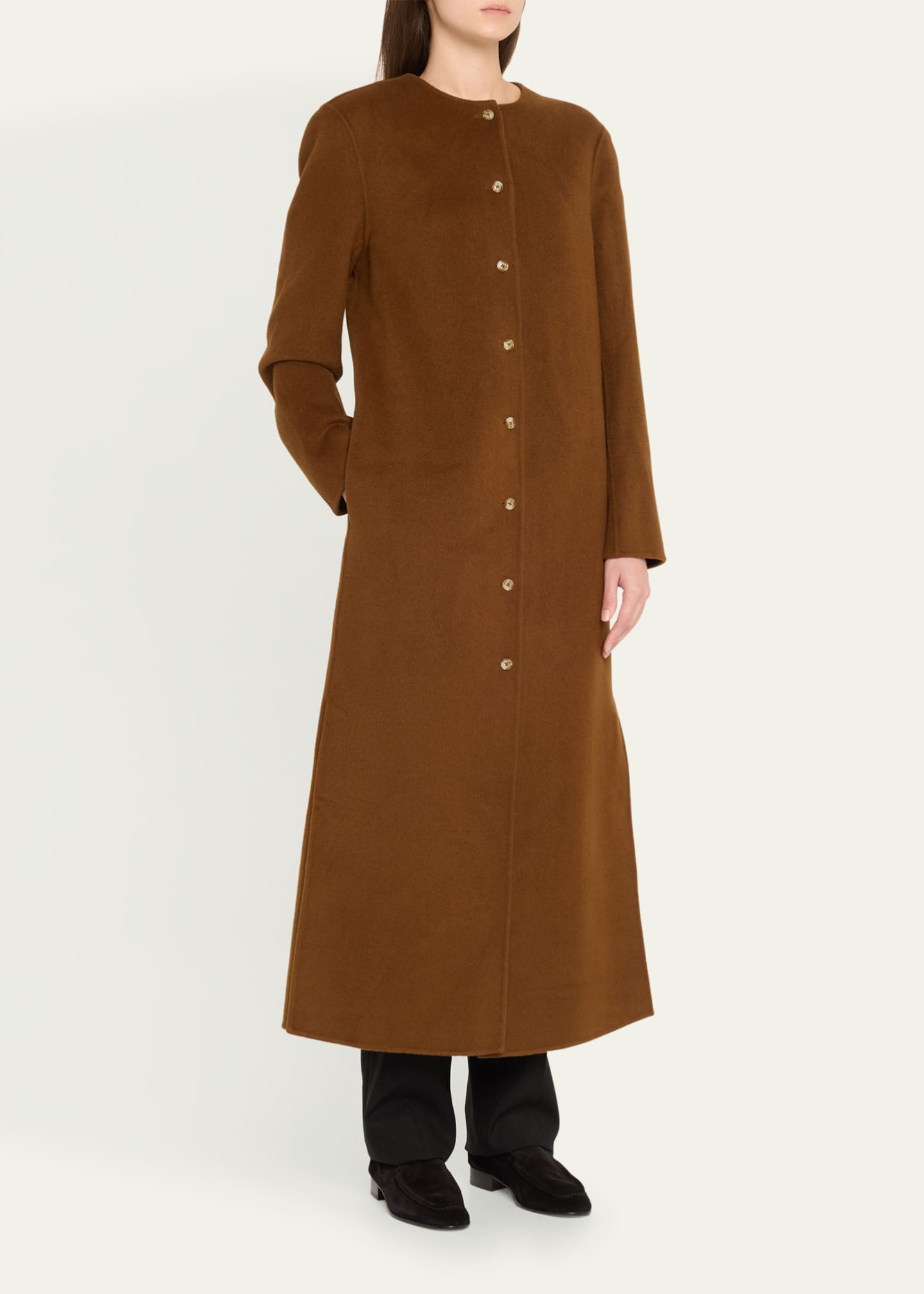 Loulou Studio Martil Long Wool Cashmere Coat Image 4 of 5