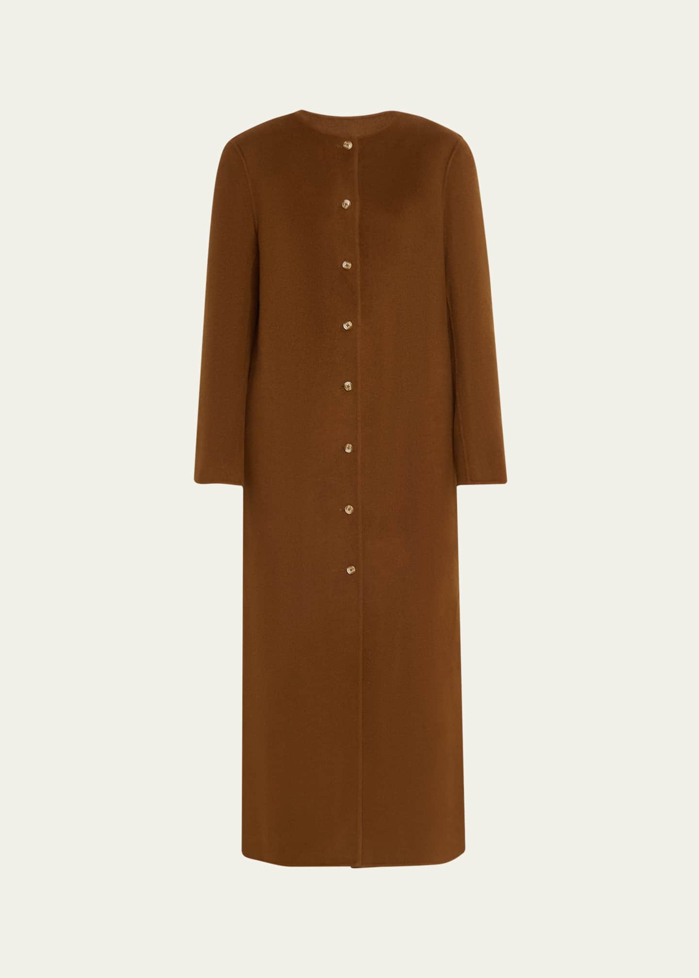 Loulou Studio Martil Long Wool Cashmere Coat Image 1 of 5