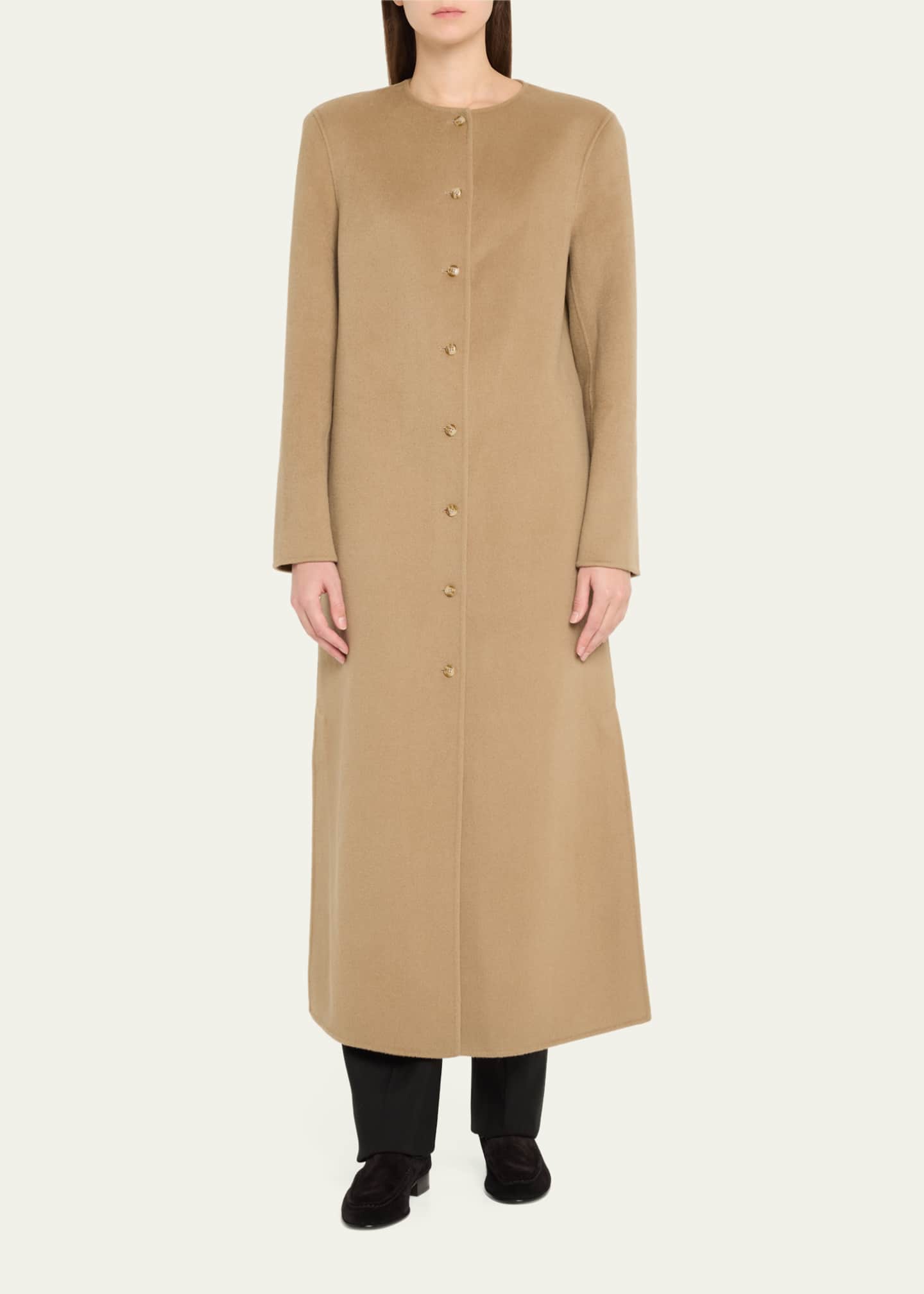 Loulou Studio Martil Long Wool Cashmere Coat Image 2 of 5