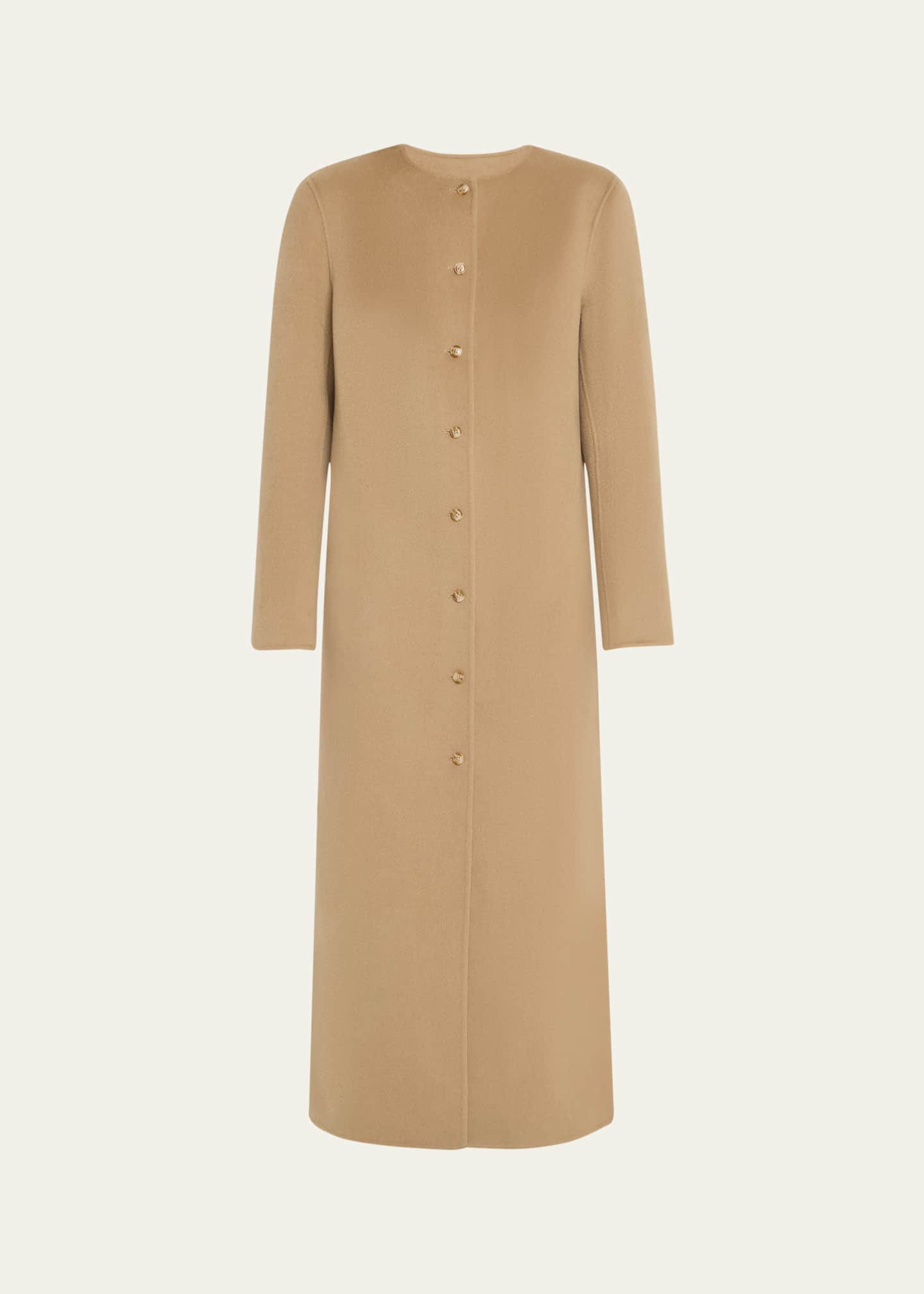 Loulou Studio Martil Long Wool Cashmere Coat Image 1 of 5