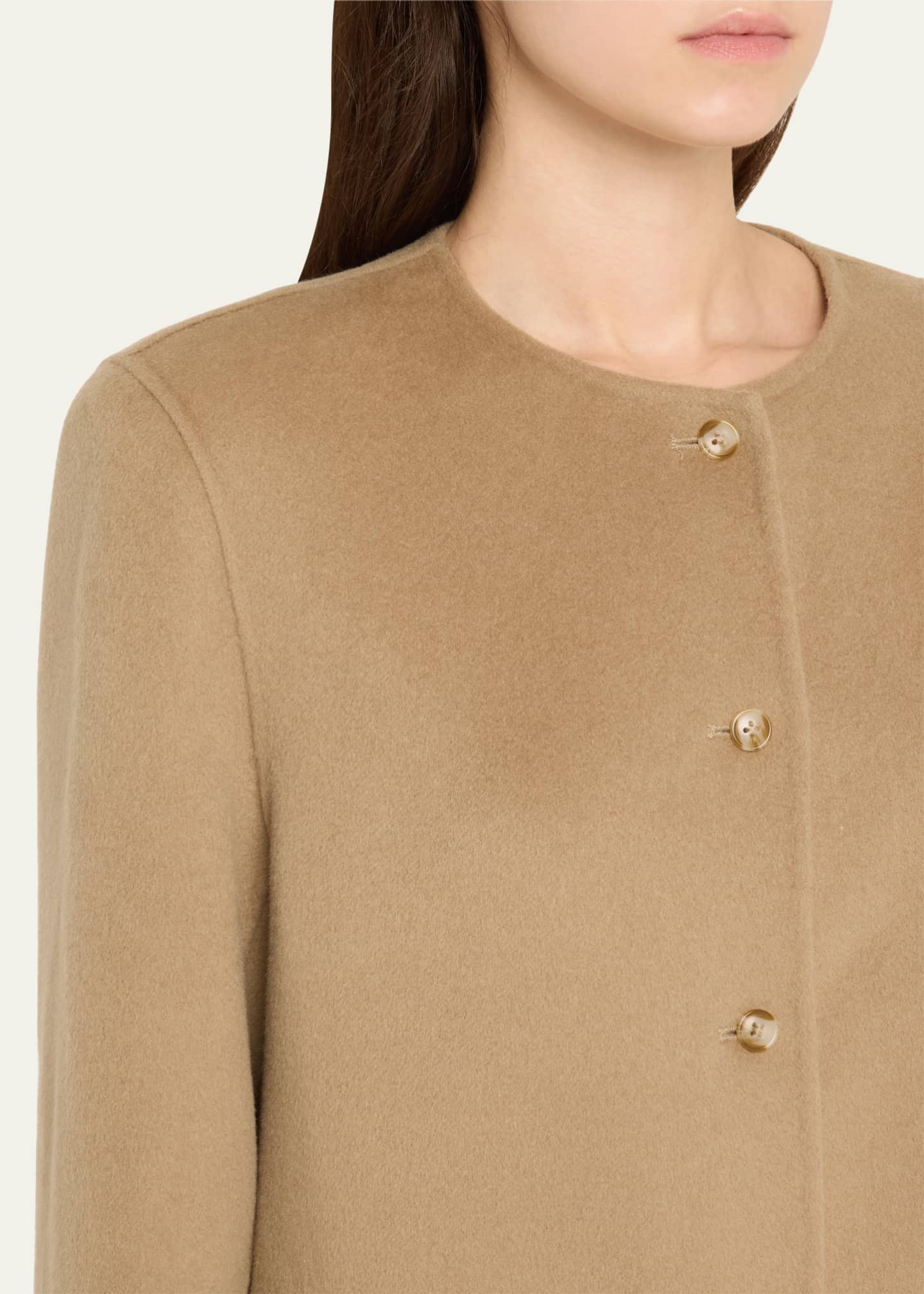 Loulou Studio Martil Long Wool Cashmere Coat Image 5 of 5