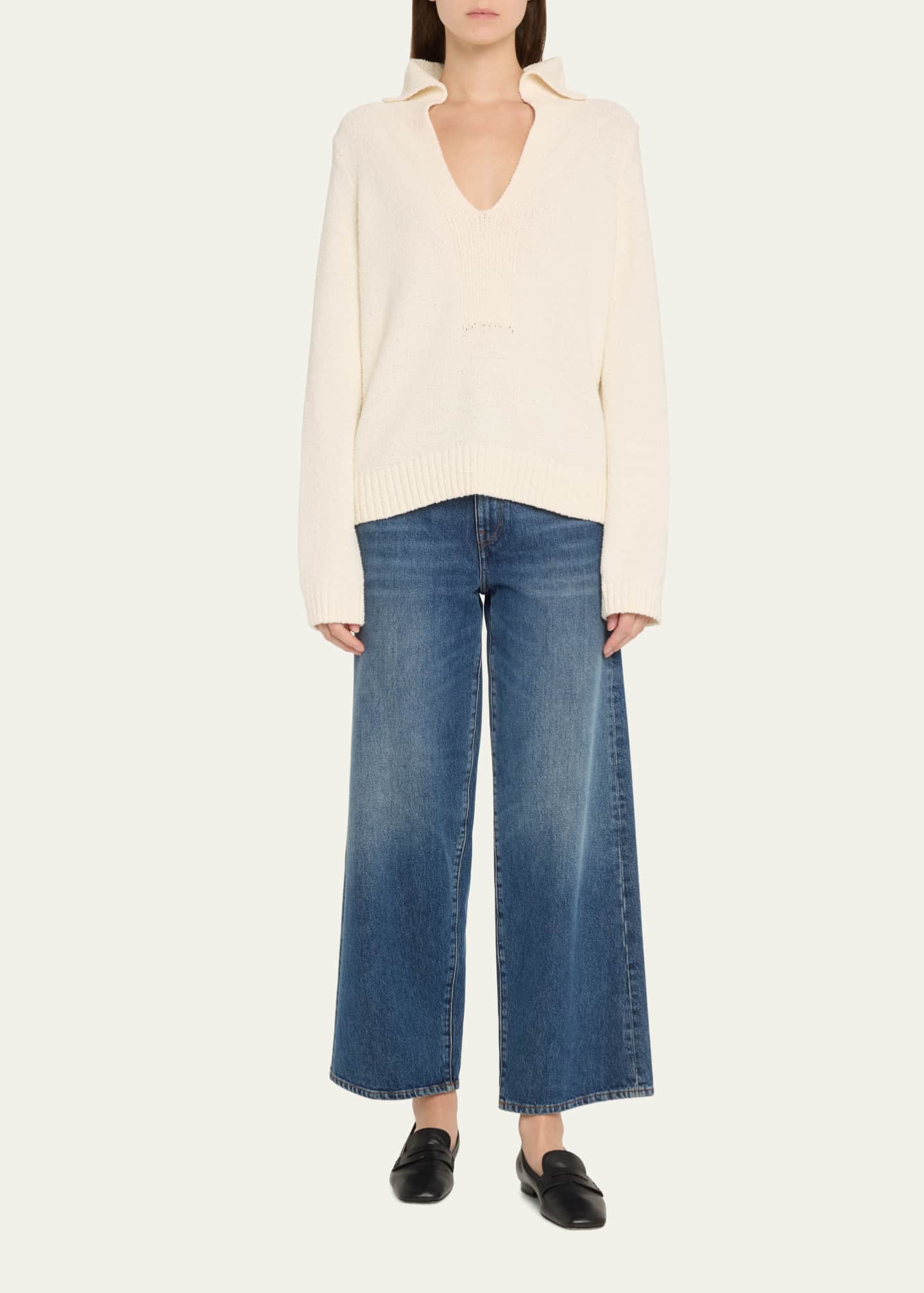 Loulou Studio Bahia V-Neck Sweater Image 2 of 5