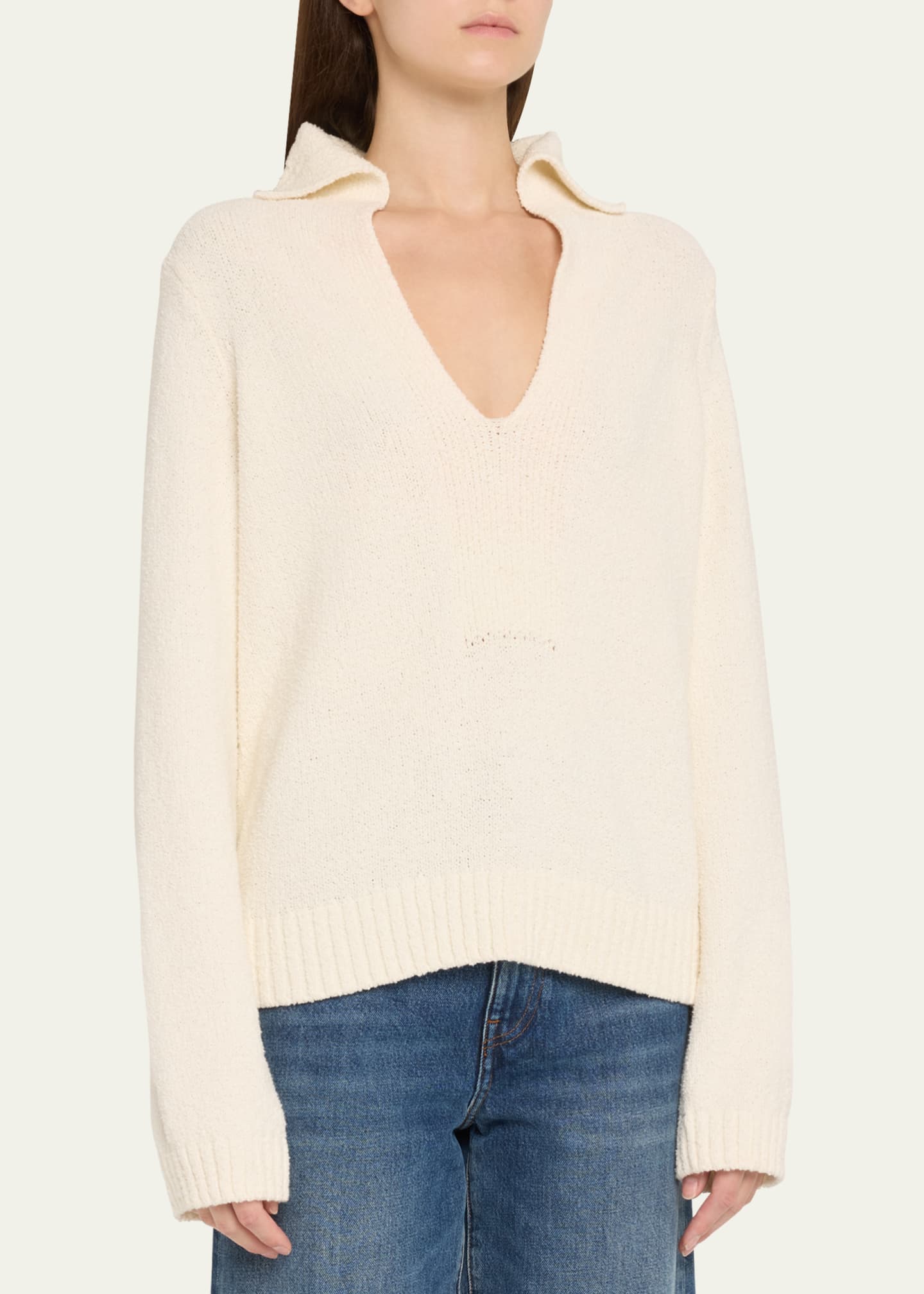 Loulou Studio Bahia V-Neck Sweater Image 4 of 5