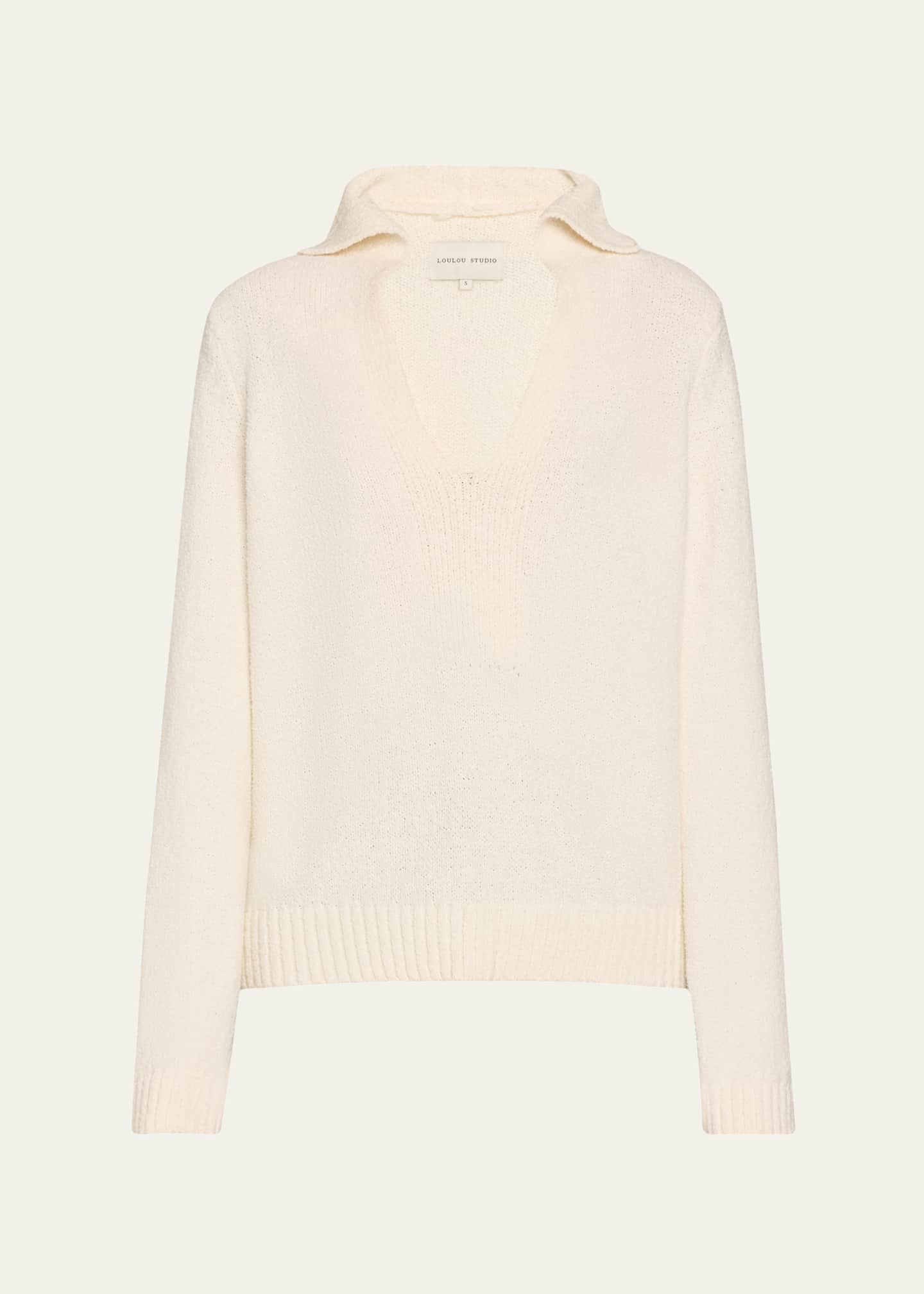 Loulou Studio Bahia V-Neck Sweater Image 1 of 5