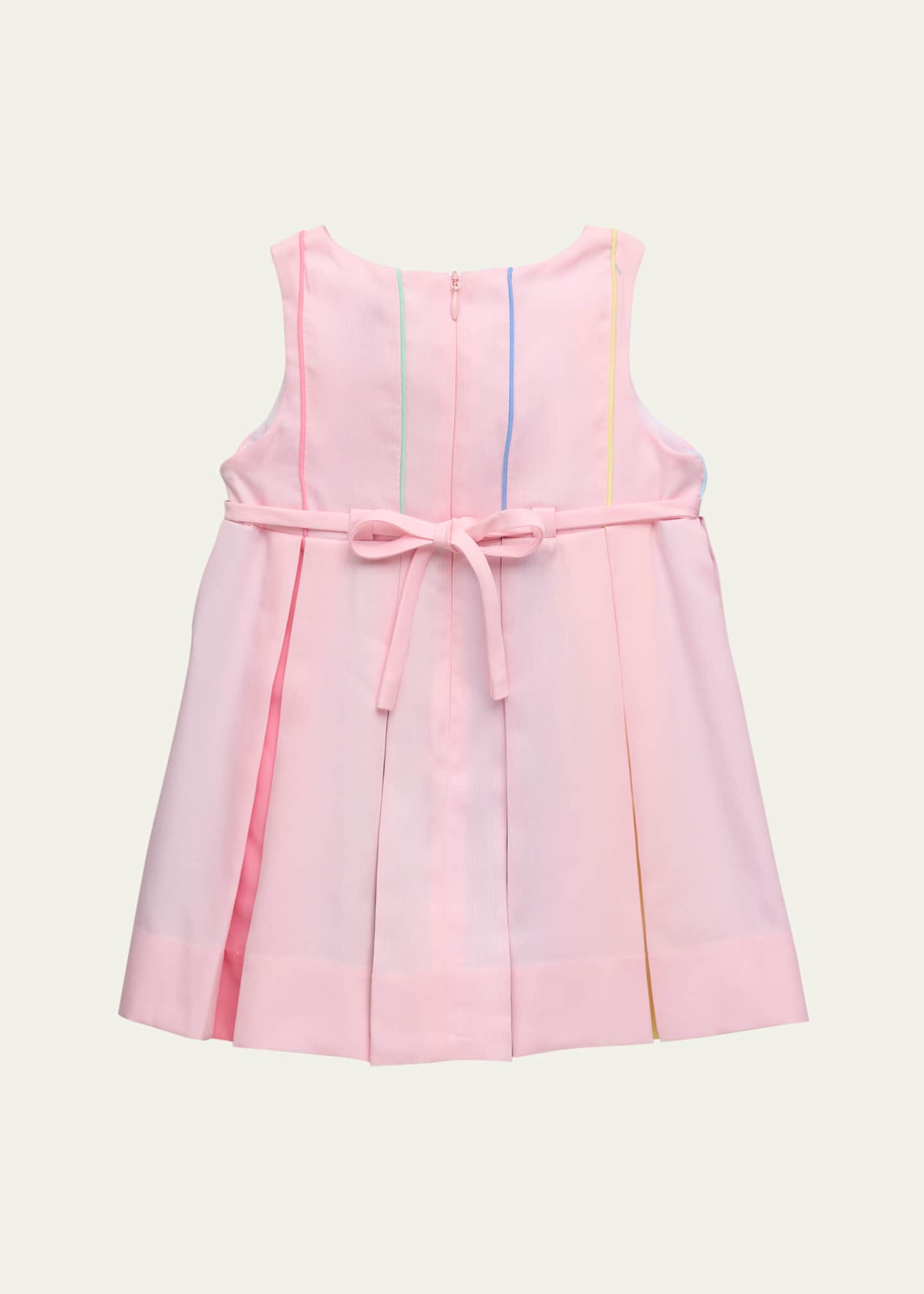 Florence Eiseman Girl's Pique Multicolor Pleated Dress, Size 12M-24M Image 2 of 3