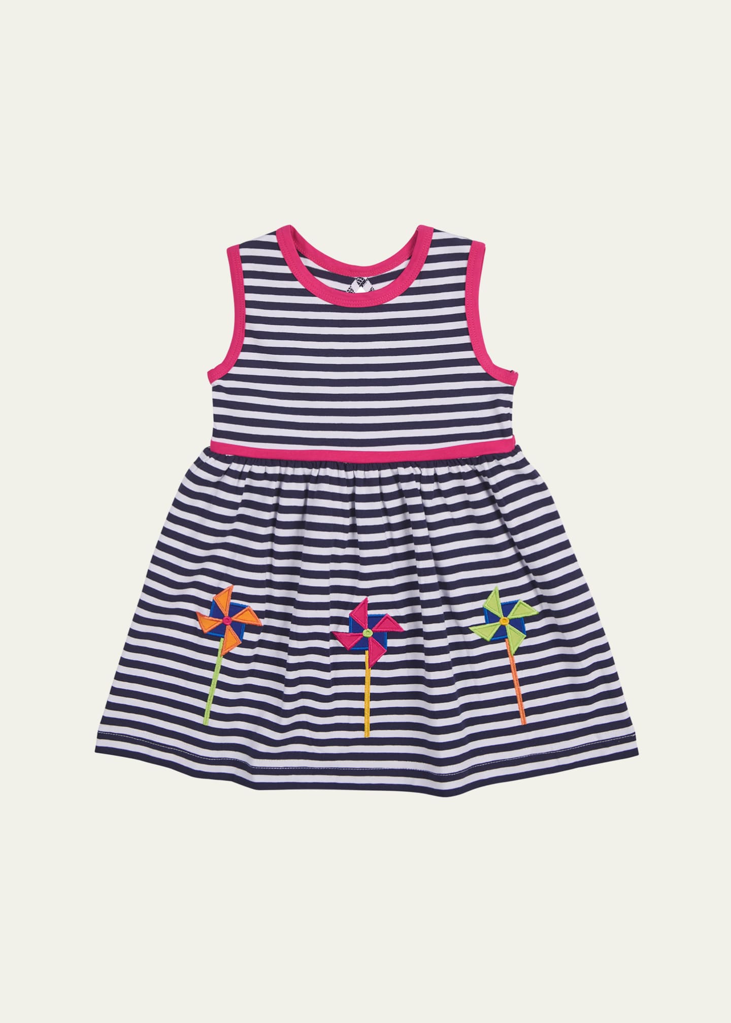 Florence Eiseman Girl's Stripe Knit Dress with Pinwheels, Size 12M-6 Image 1 of 2