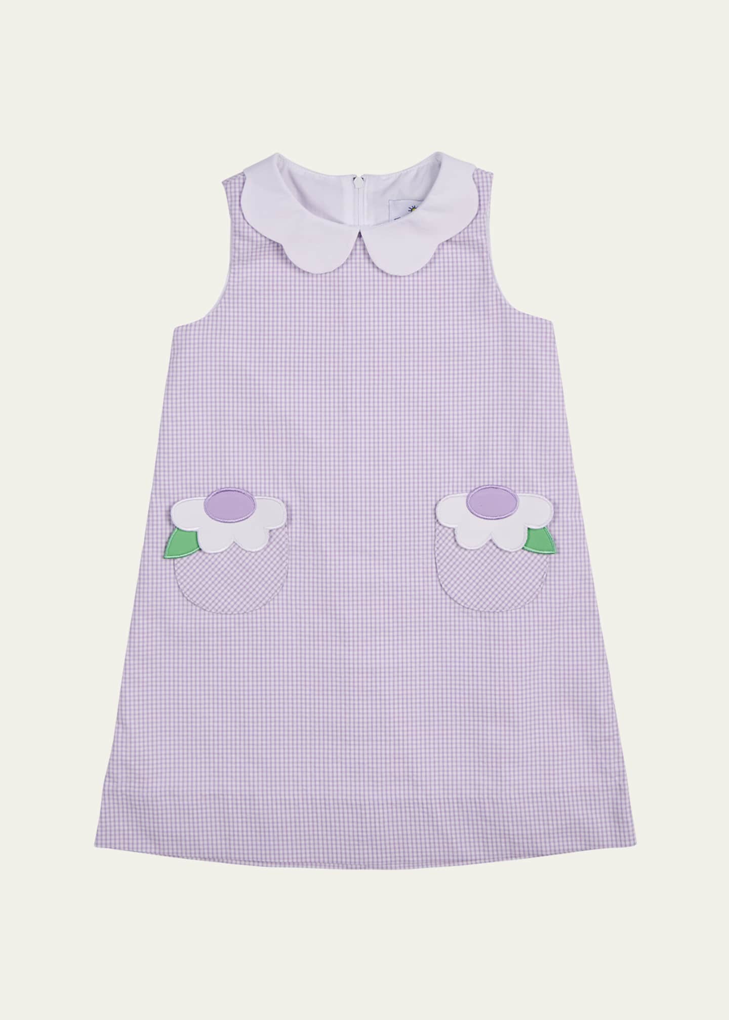 Florence Eiseman Girl's Flower Petal Pocketed Seersucker Dress, Size 2-6 Image 1 of 2