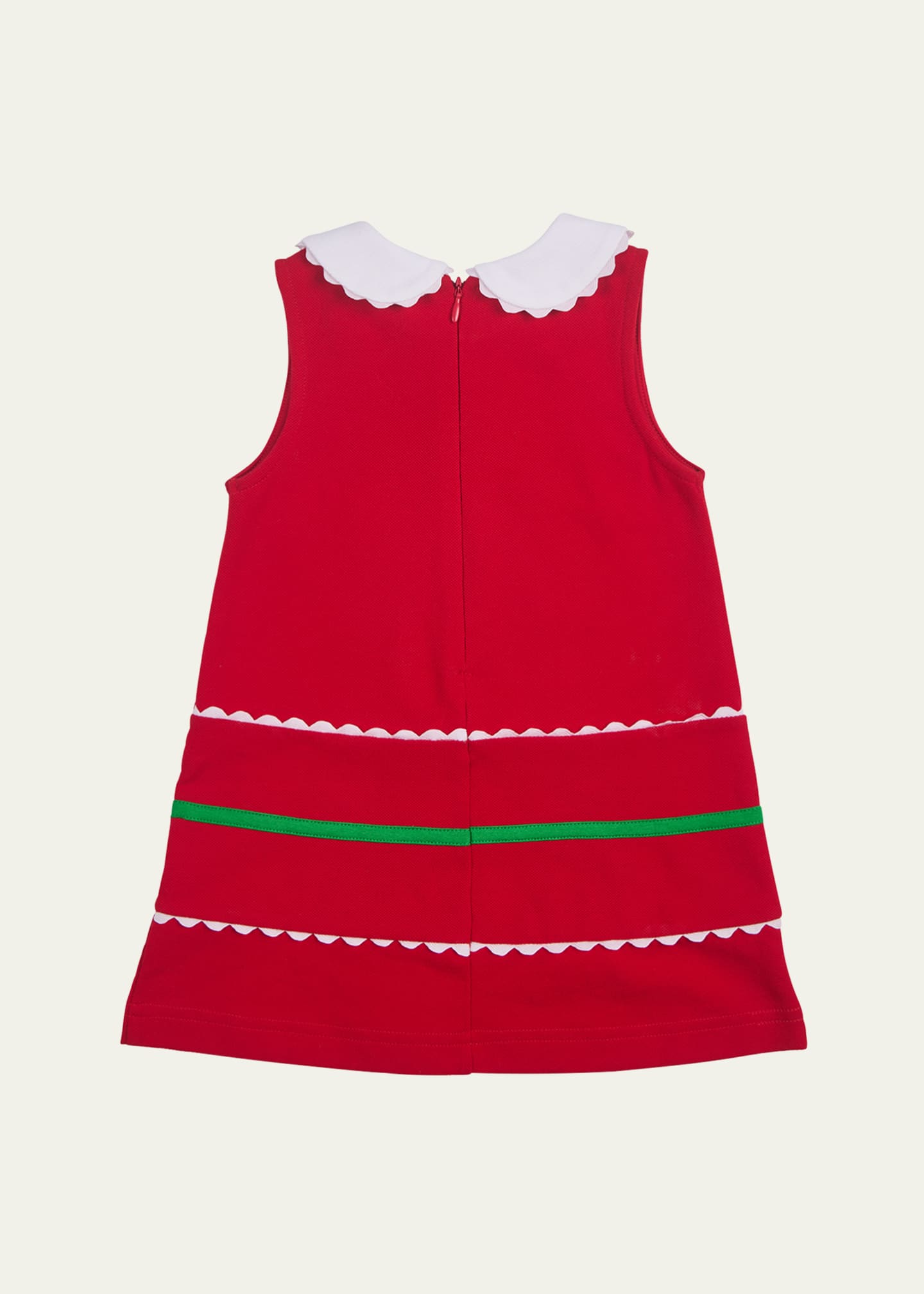 Florence Eiseman Girl's Pique Knit Dress W/ Flowers, Size 2-6 Image 2 of 2