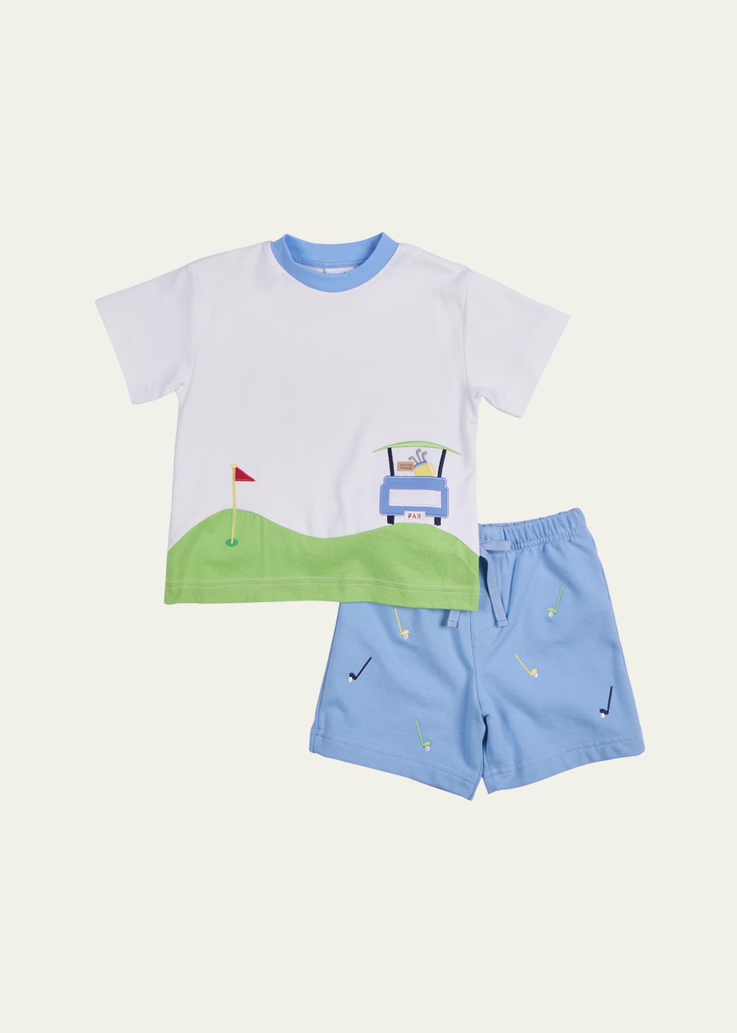 Florence Eiseman Boy's T-Shirt & Shorts W/ Golf Motif, Size 4T-3