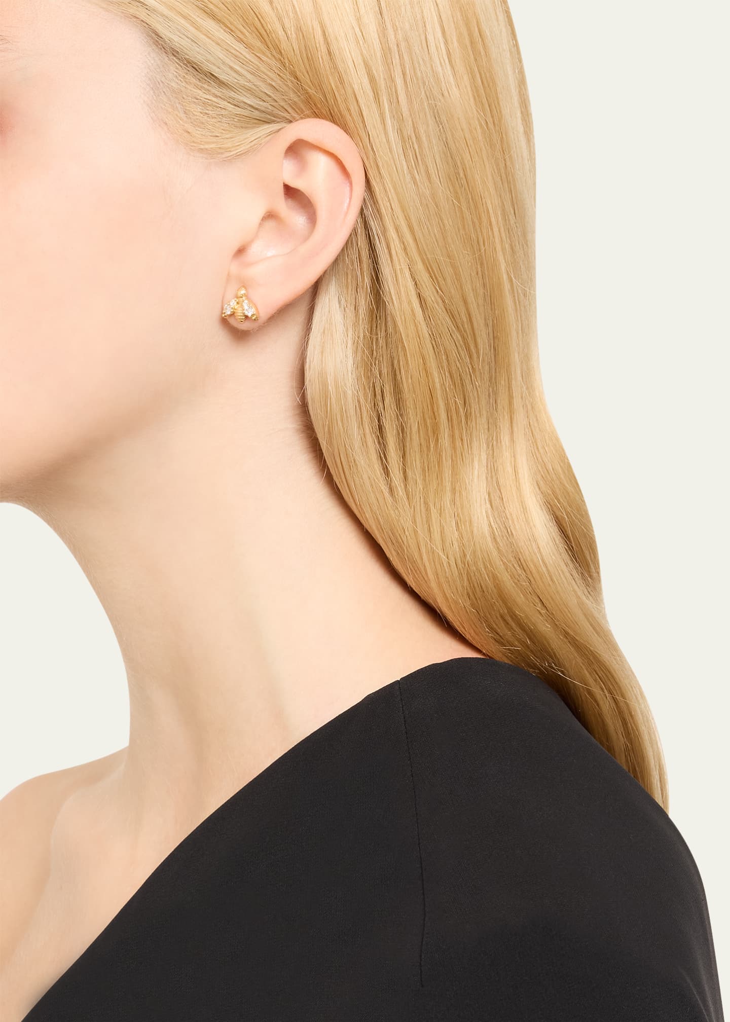 Grace Winfrey 18K Bee Stud Earrings with Diamonds Image 2 of 4
