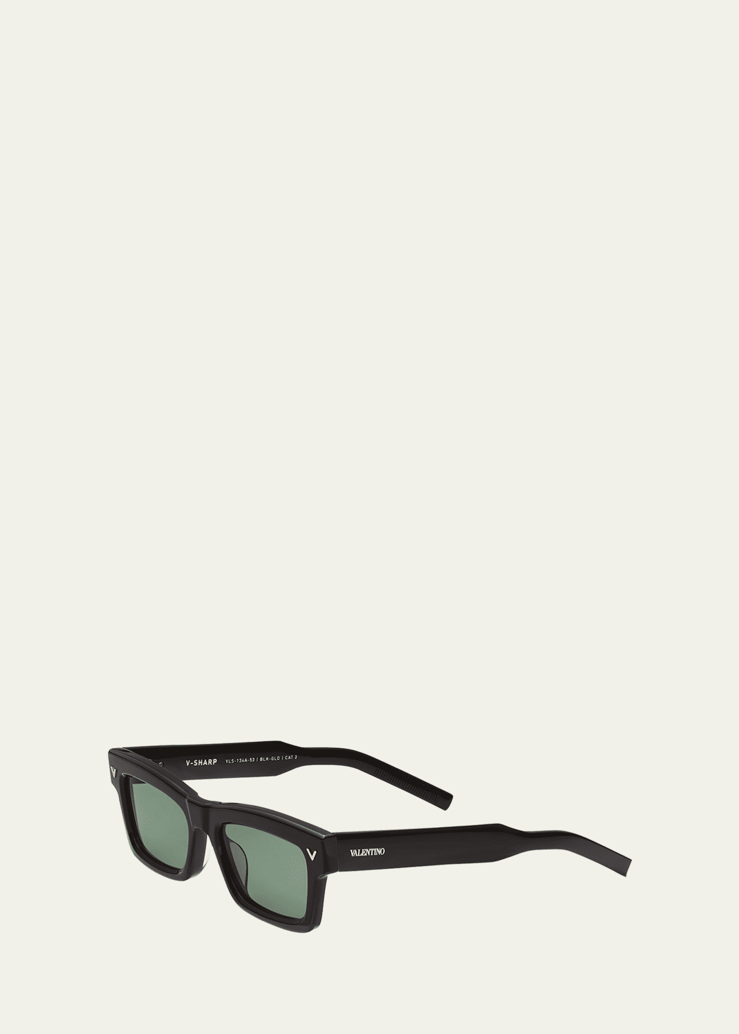 Valentino Garavani Rectangle Acetate Sunglasses Image 3 of 3